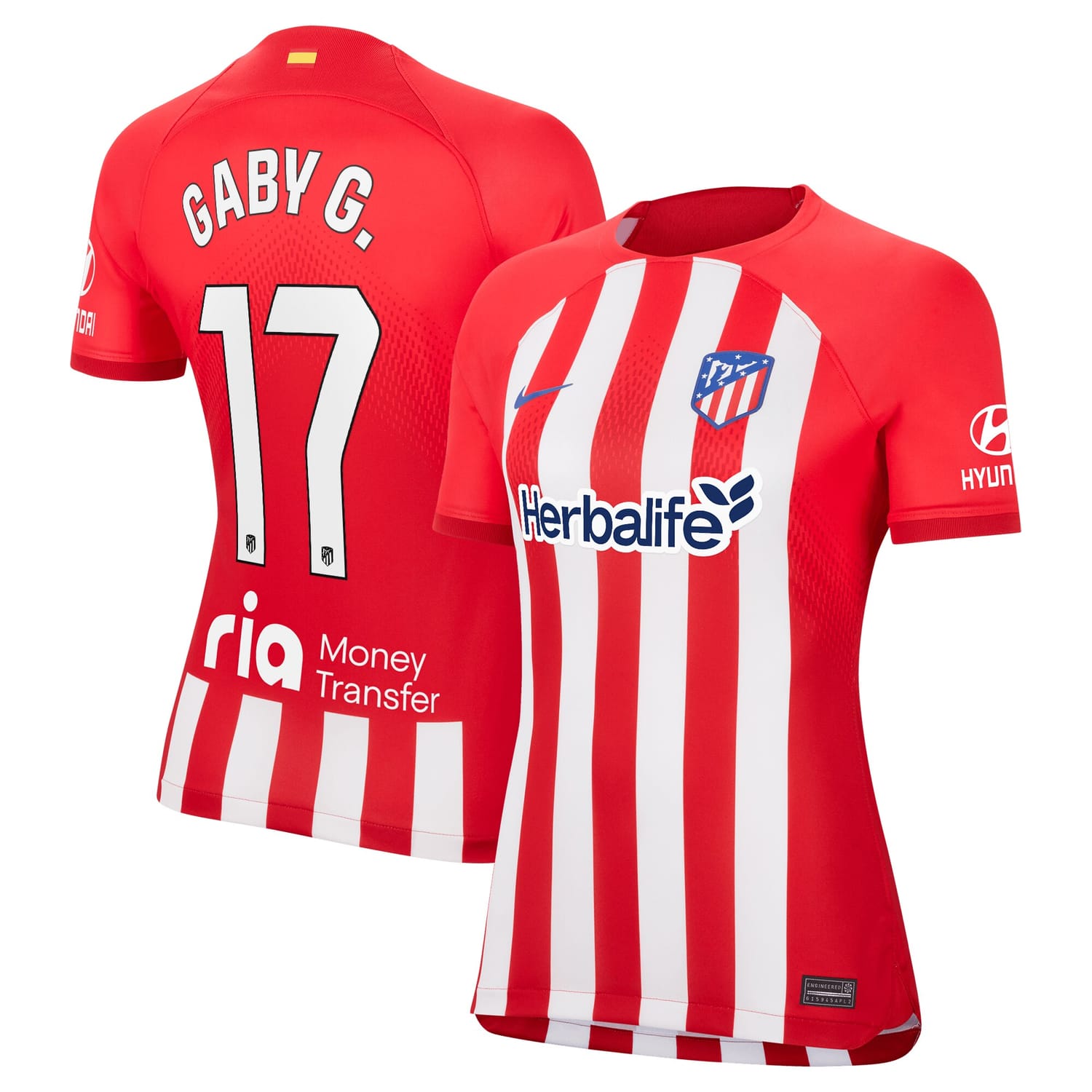 La Liga Atletico de Madrid Home Jersey Shirt 2023-24 player Gabriela Antonia Garcia 17 printing for Women