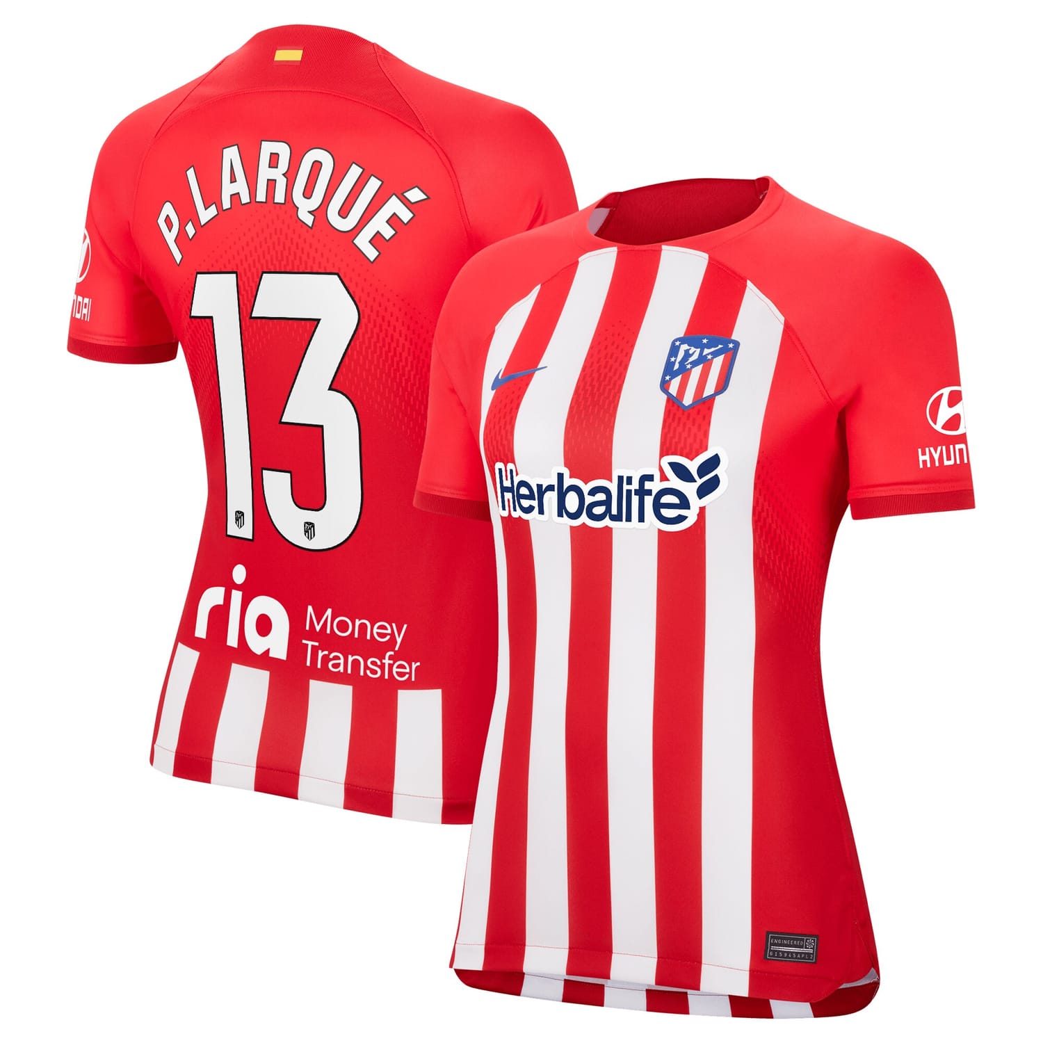 La Liga Atletico de Madrid Home Jersey Shirt 2023-24 player Patricia Larqué 13 printing for Women