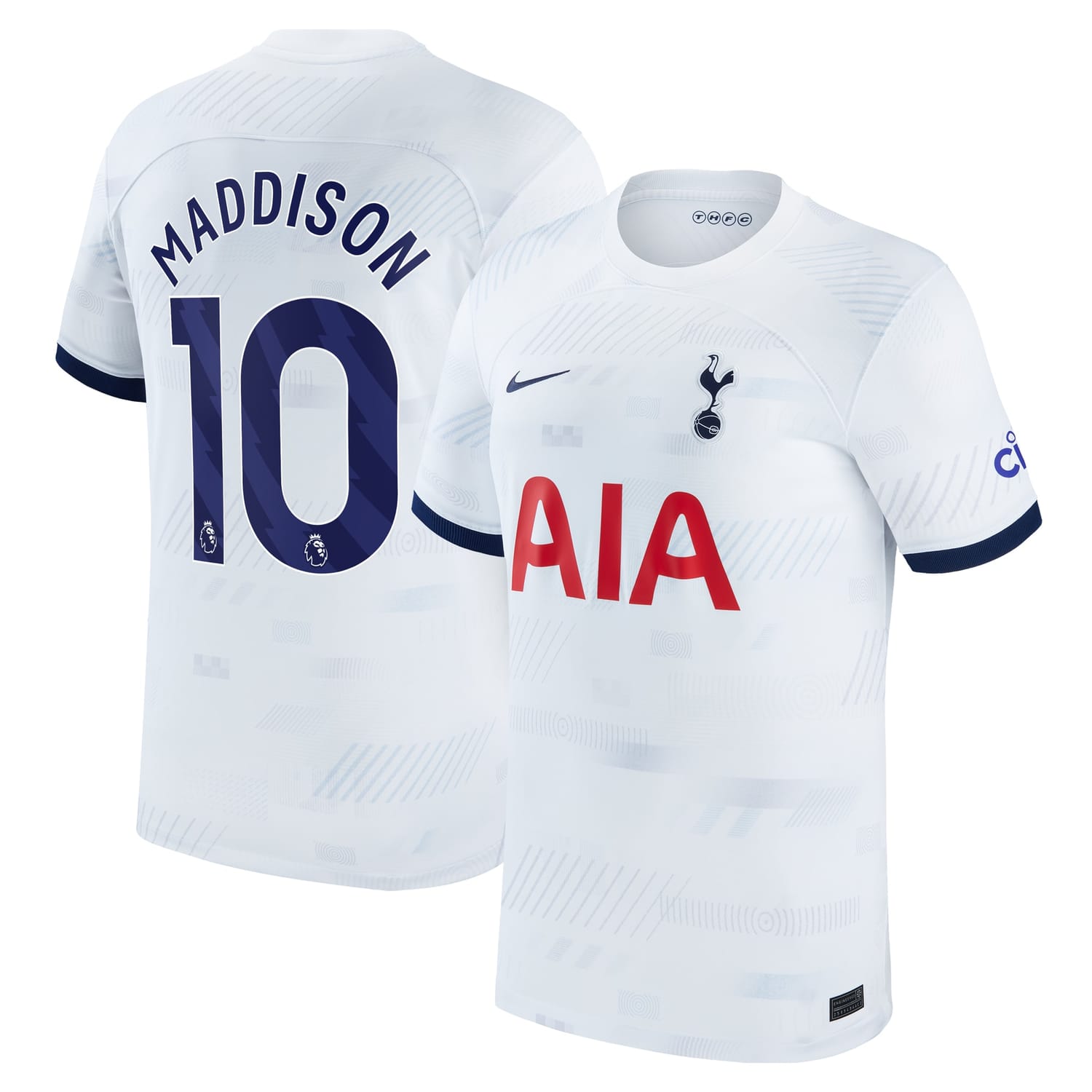 Premier League Tottenham Hotspur Home Jersey Shirt White 2023-24 player James Maddison printing for Men