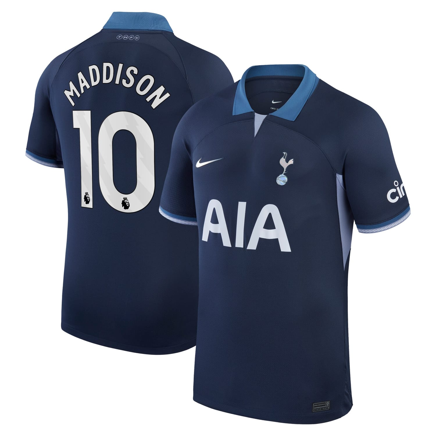Premier League Tottenham Hotspur Away Jersey Shirt Navy 2023-24 player James Maddison printing for Men