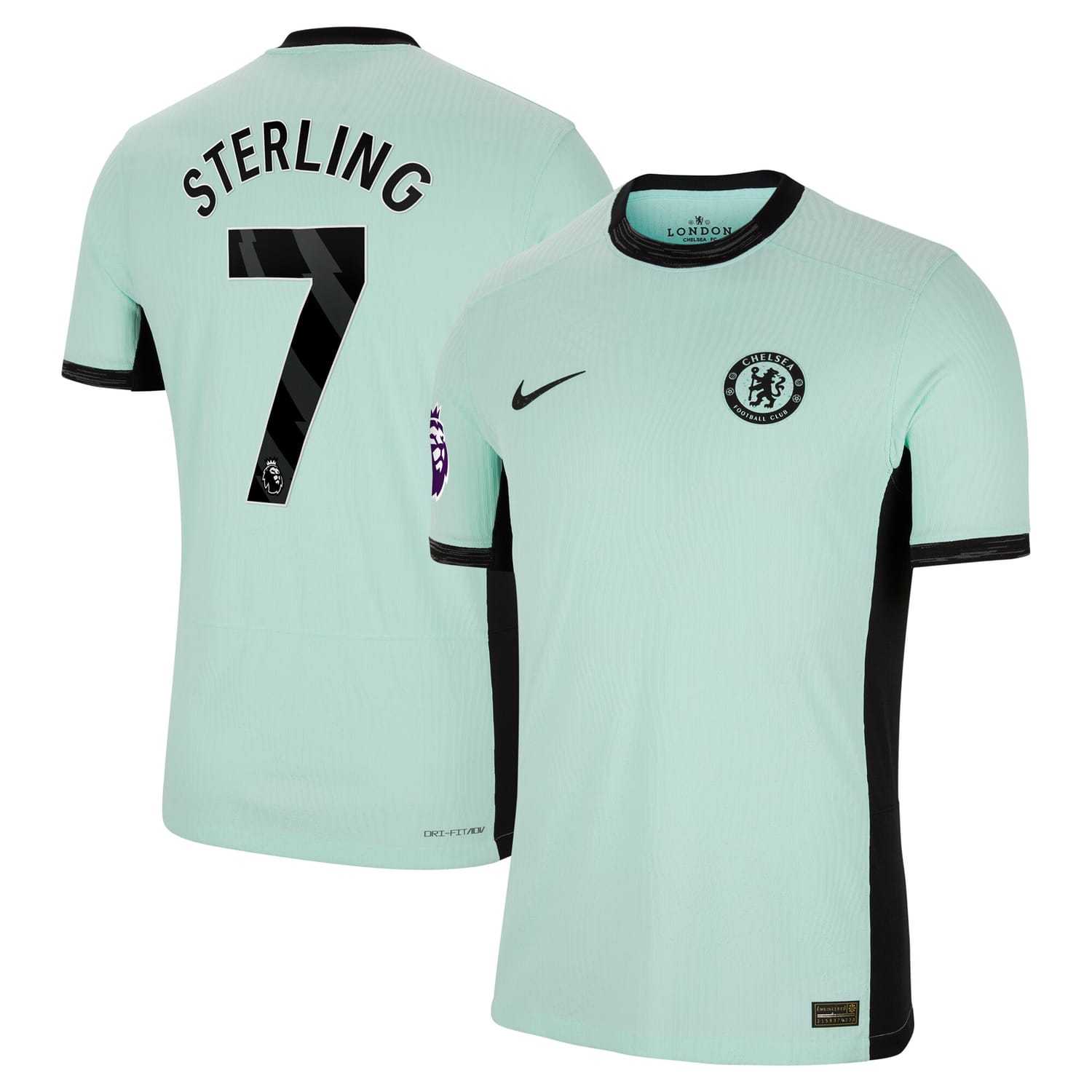 Premier League Chelsea Third Authentic Jersey Shirt Mint 2023-24 player Raheem Sterling printing for Men