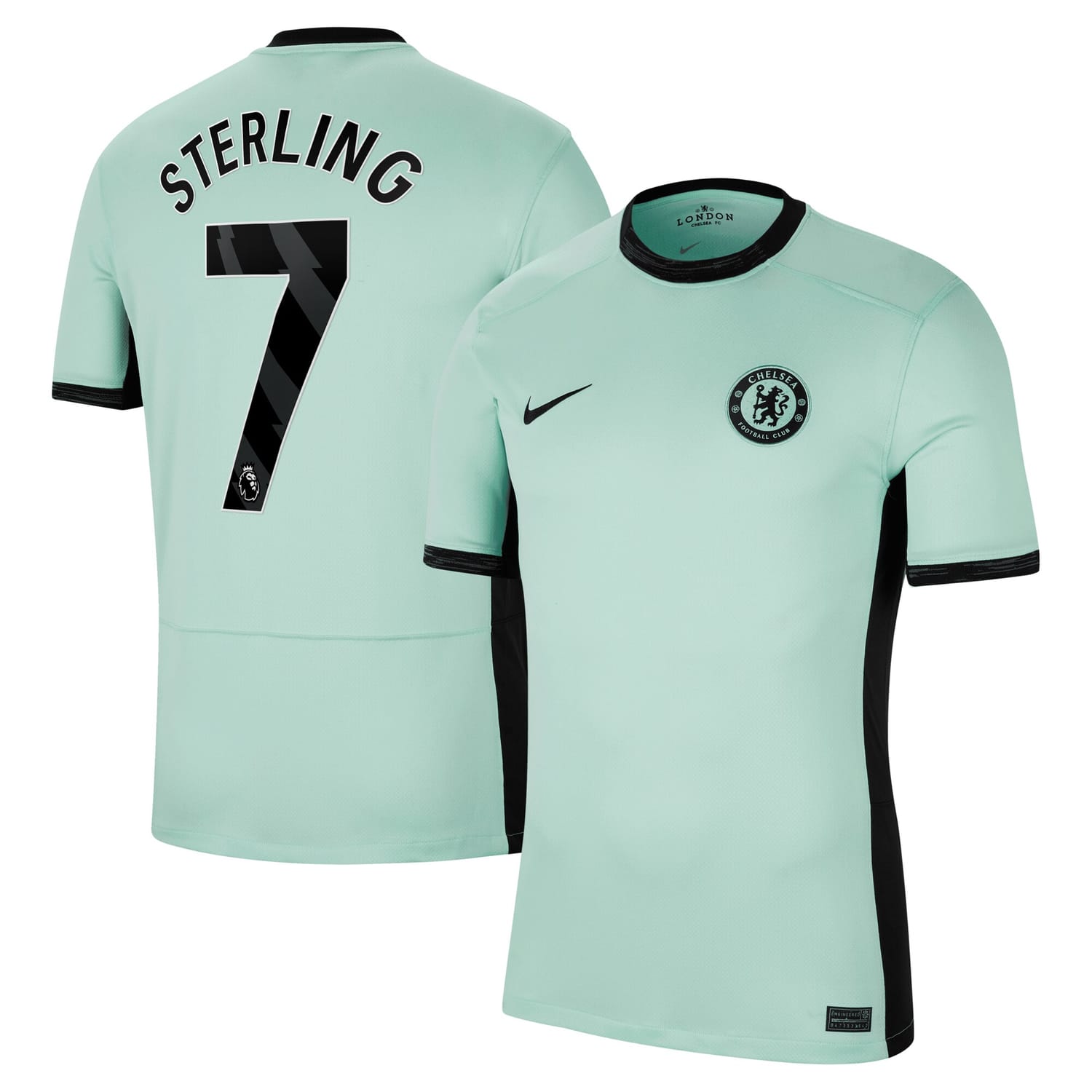 Premier League Chelsea Third Jersey Shirt Mint 2023-24 player Raheem Sterling printing for Men