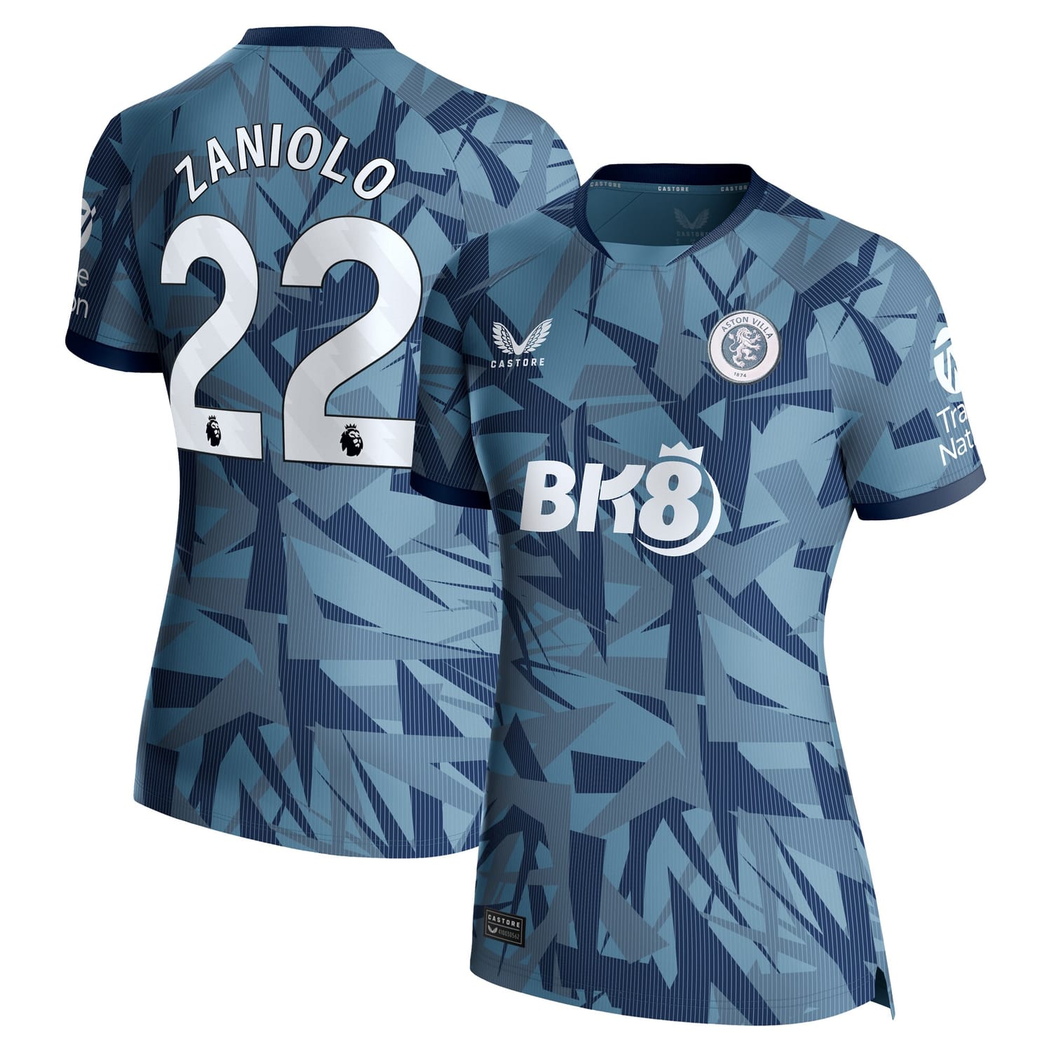 Premier League Aston Villa Third Jersey Shirt 2023-24 player Zaniolo 22 printing for Women