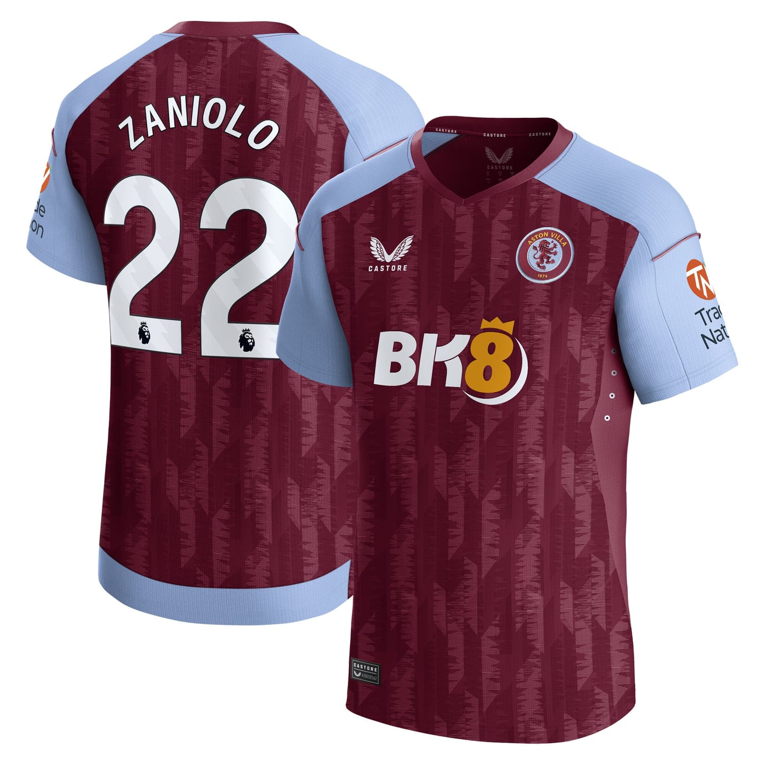 Premier League Aston Villa Home Pro Jersey Shirt 2023-24 player Nicolò Zaniolo 22 printing for Men