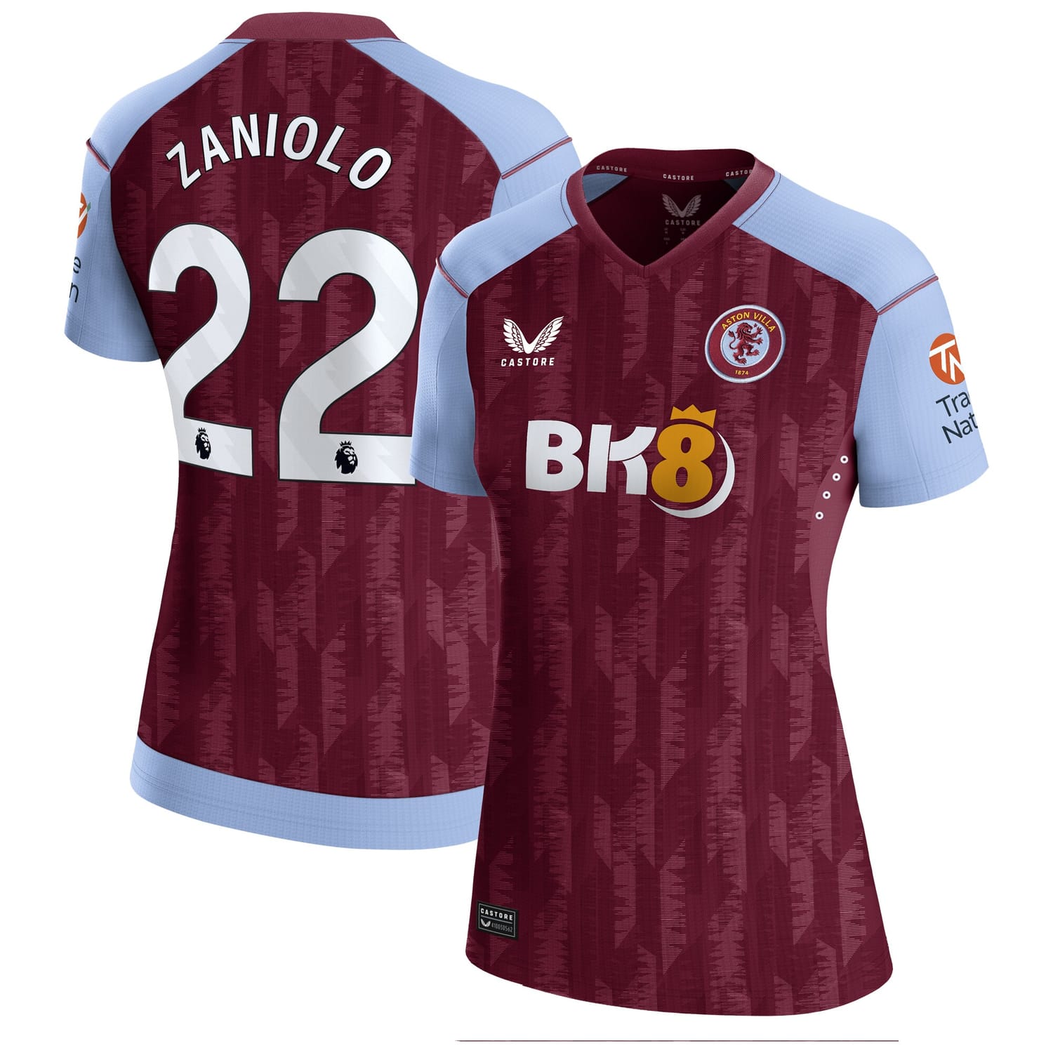 Premier League Aston Villa Home Pro Jersey Shirt 2023-24 player Nicolò Zaniolo 22 printing for Women