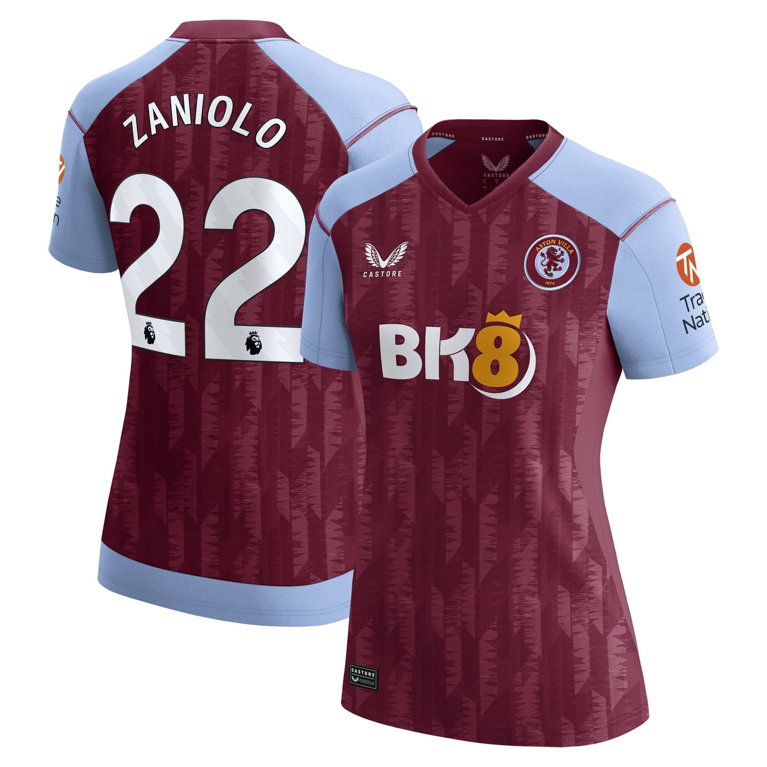 Premier League Aston Villa Home Jersey Shirt 2023-24 player Nicolò Zaniolo 22 printing for Women
