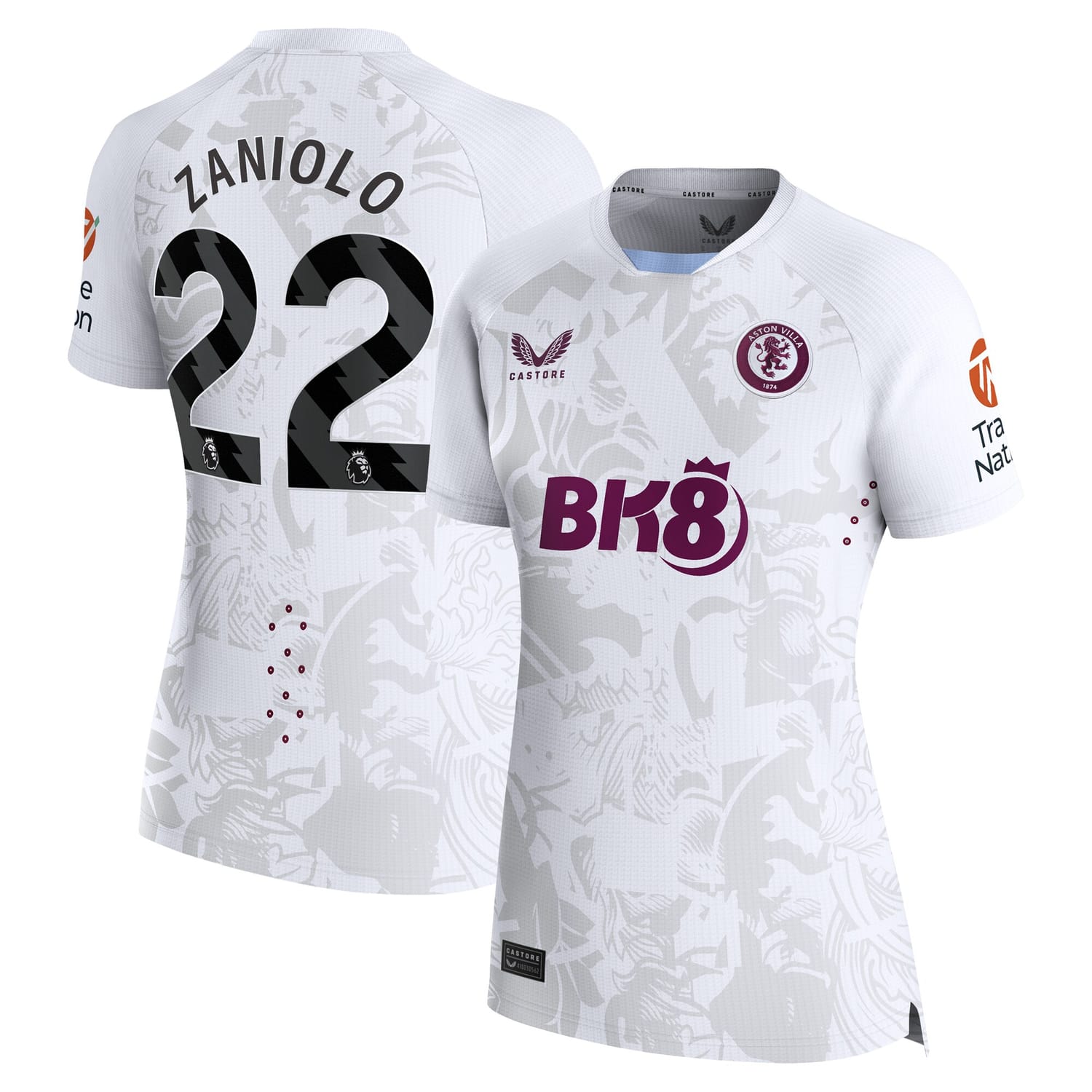 Premier League Aston Villa Away Pro Jersey Shirt 2023-24 player Nicolò Zaniolo 22 printing for Women
