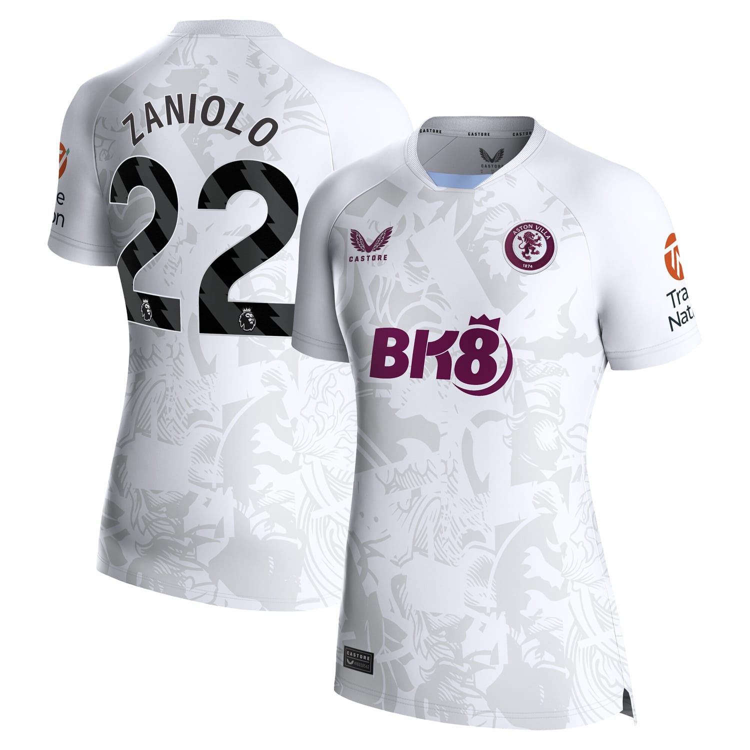 Premier League Aston Villa Away Jersey Shirt 2023-24 player Nicolò Zaniolo 22 printing for Women