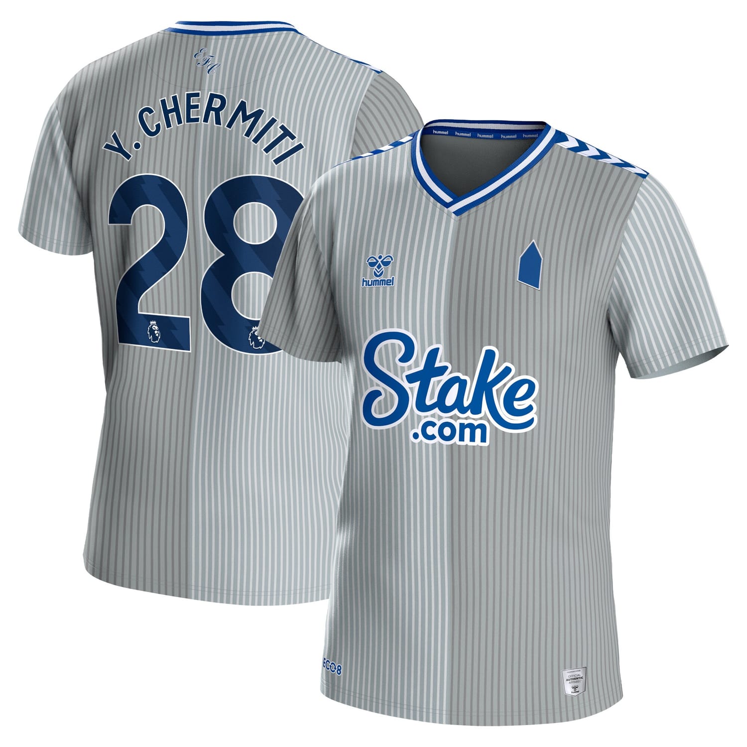 Premier League Everton Third Jersey Shirt 2023-24 player Youssef Chermiti 28 printing for Men
