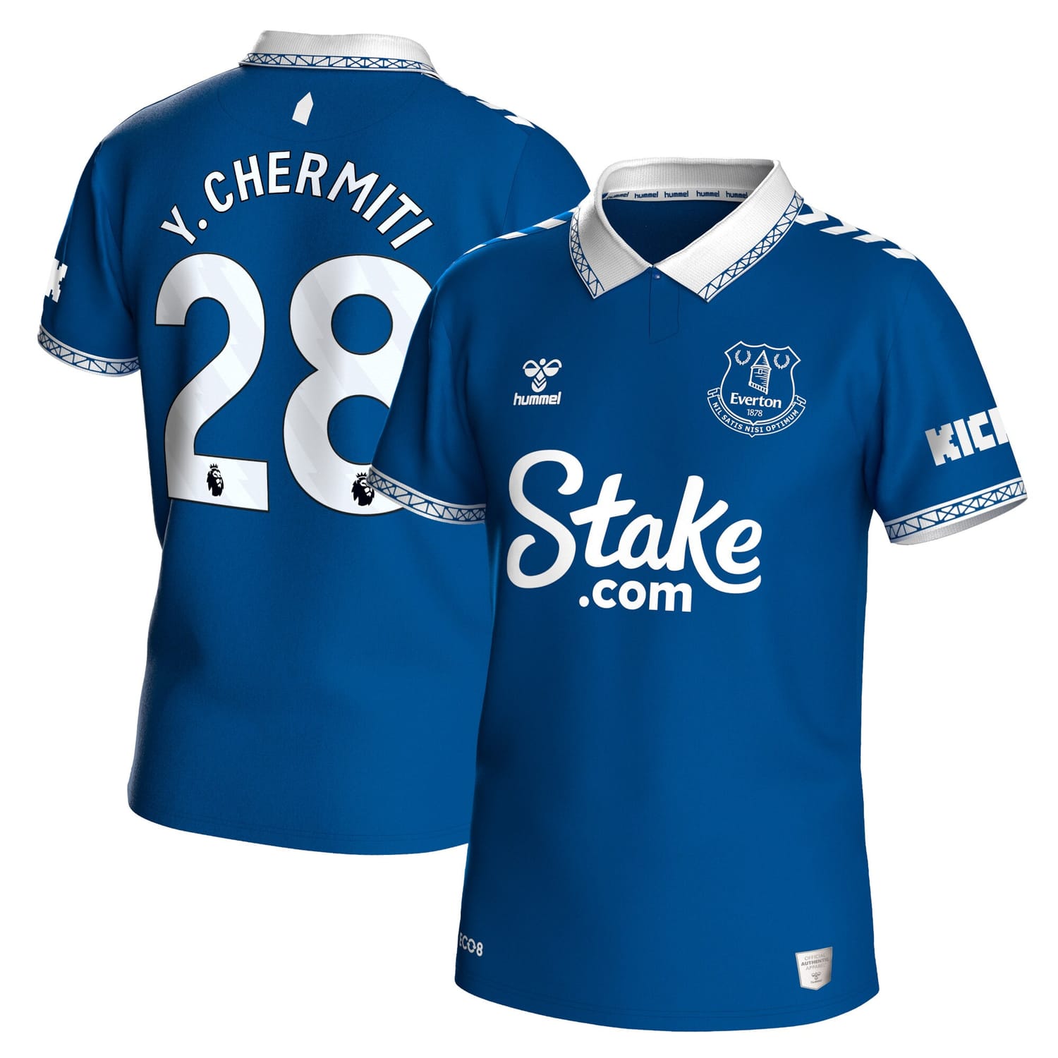 Premier League Everton Home Jersey Shirt 2023-24 player Youssef Chermiti 28 printing for Men
