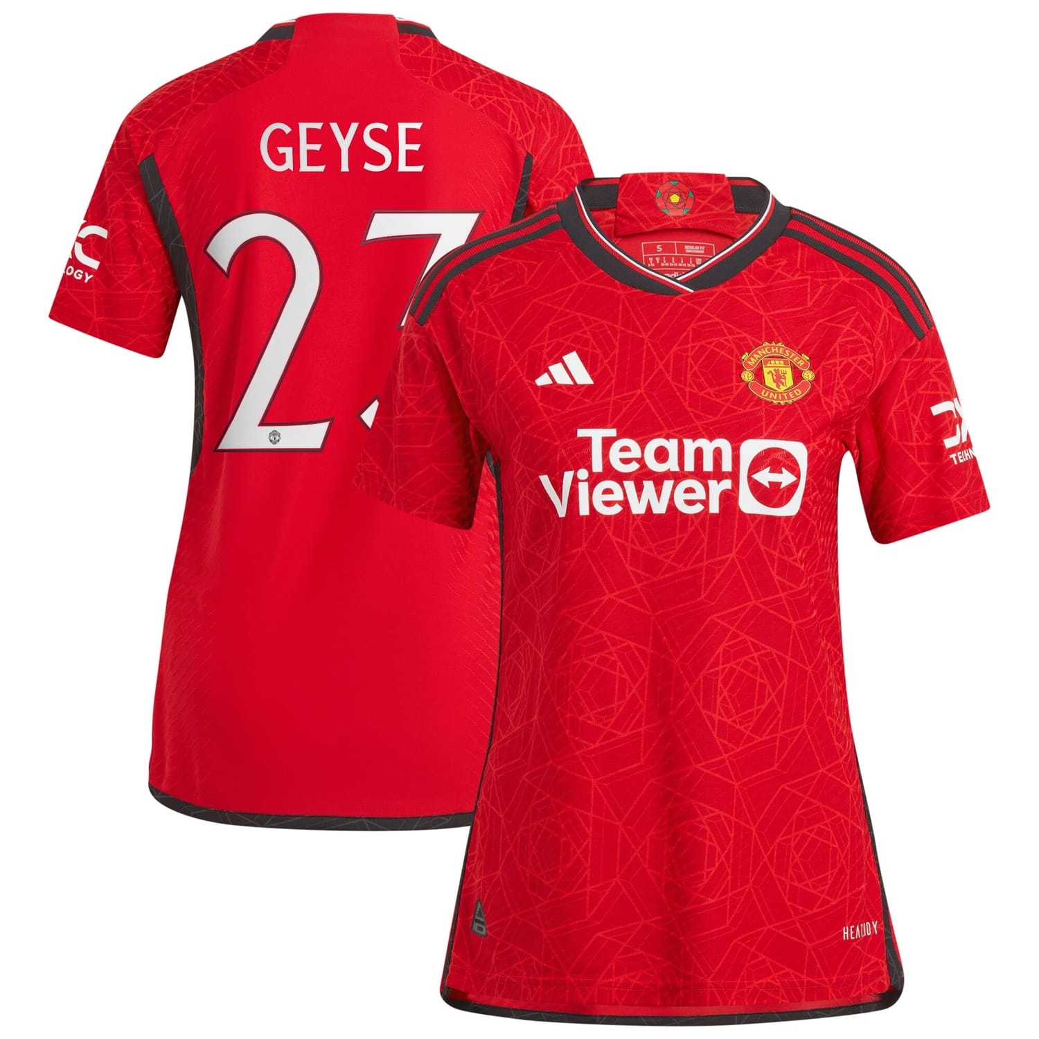 Premier League Manchester United Home Cup Authentic Jersey Shirt 2023-24 player Geyse Da Silva Ferreira printing for Women