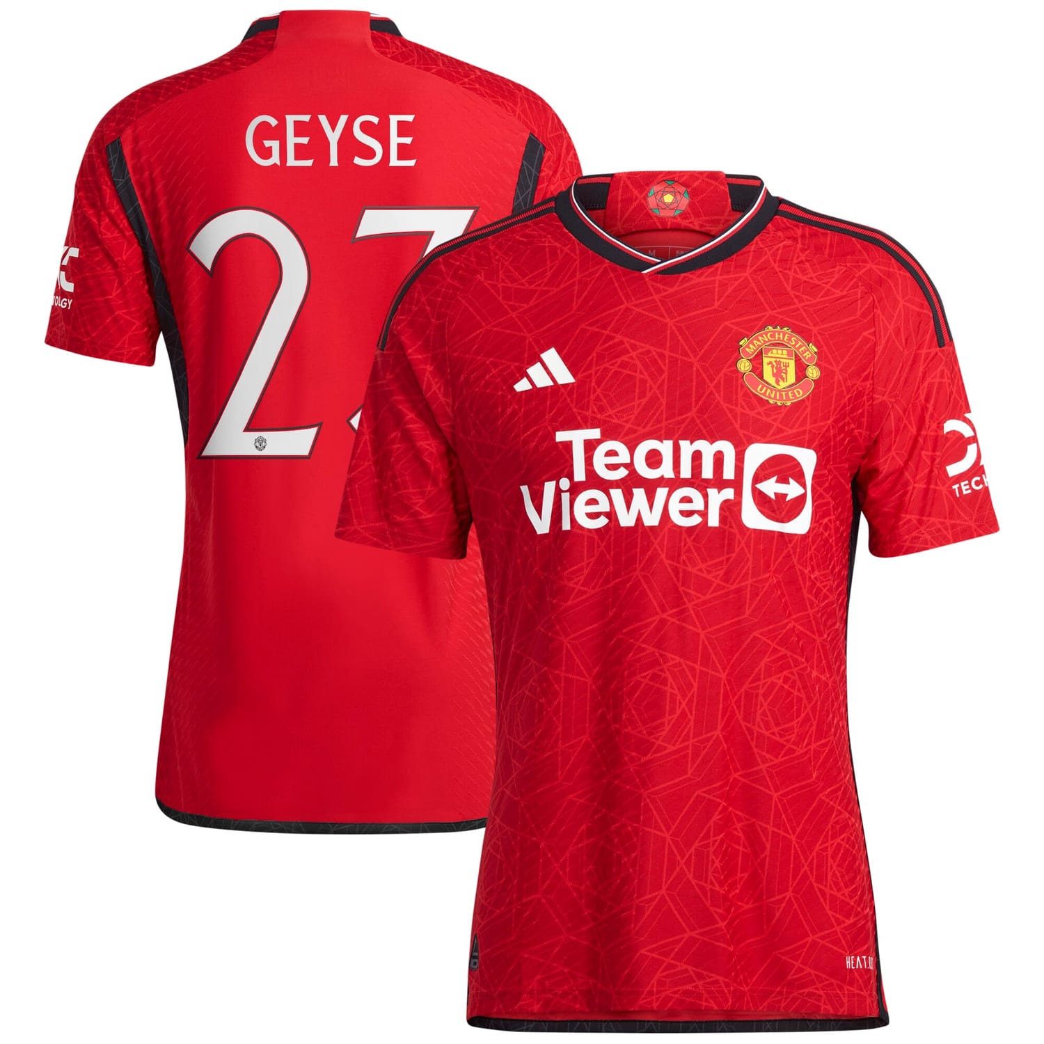 Premier League Manchester United Home Cup Authentic Jersey Shirt 2023-24 player Geyse Da Silva Ferreira printing for Men