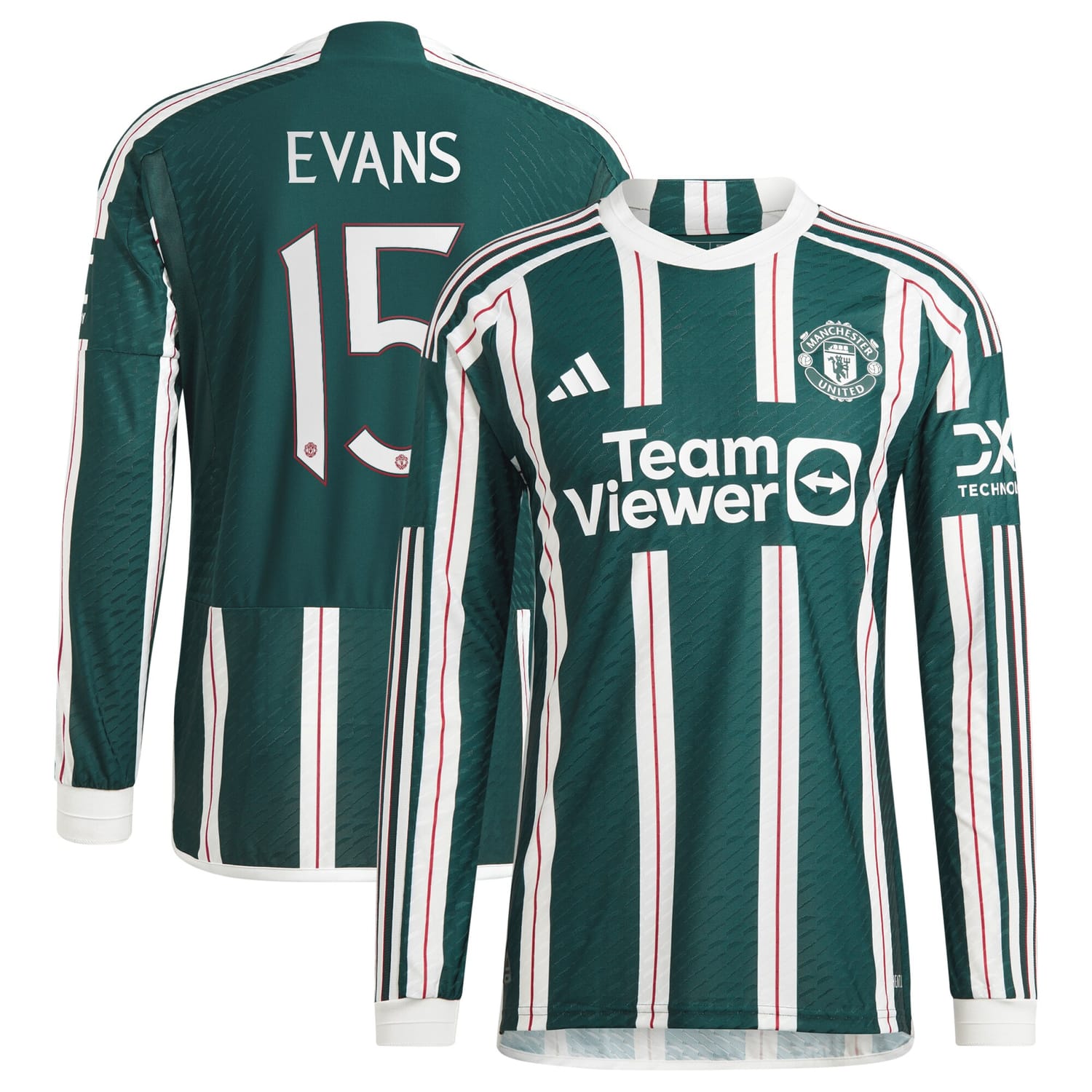 Premier League Manchester United Away Cup Authentic Jersey Shirt Long Sleeve 2023-24 player Gemma Evans printing for Men
