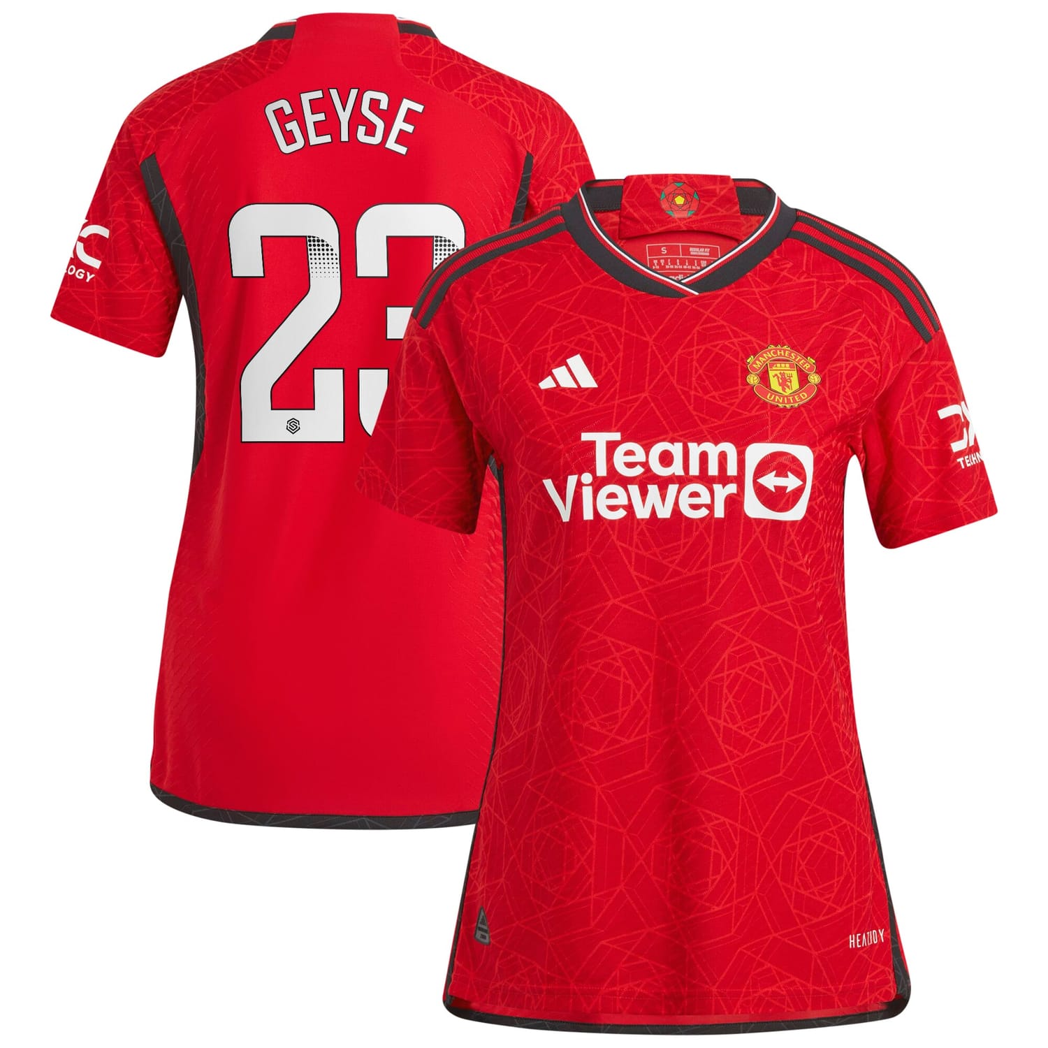 Premier League Manchester United Home WSL Authentic Jersey Shirt 2023-24 player Geyse 23 printing for Women