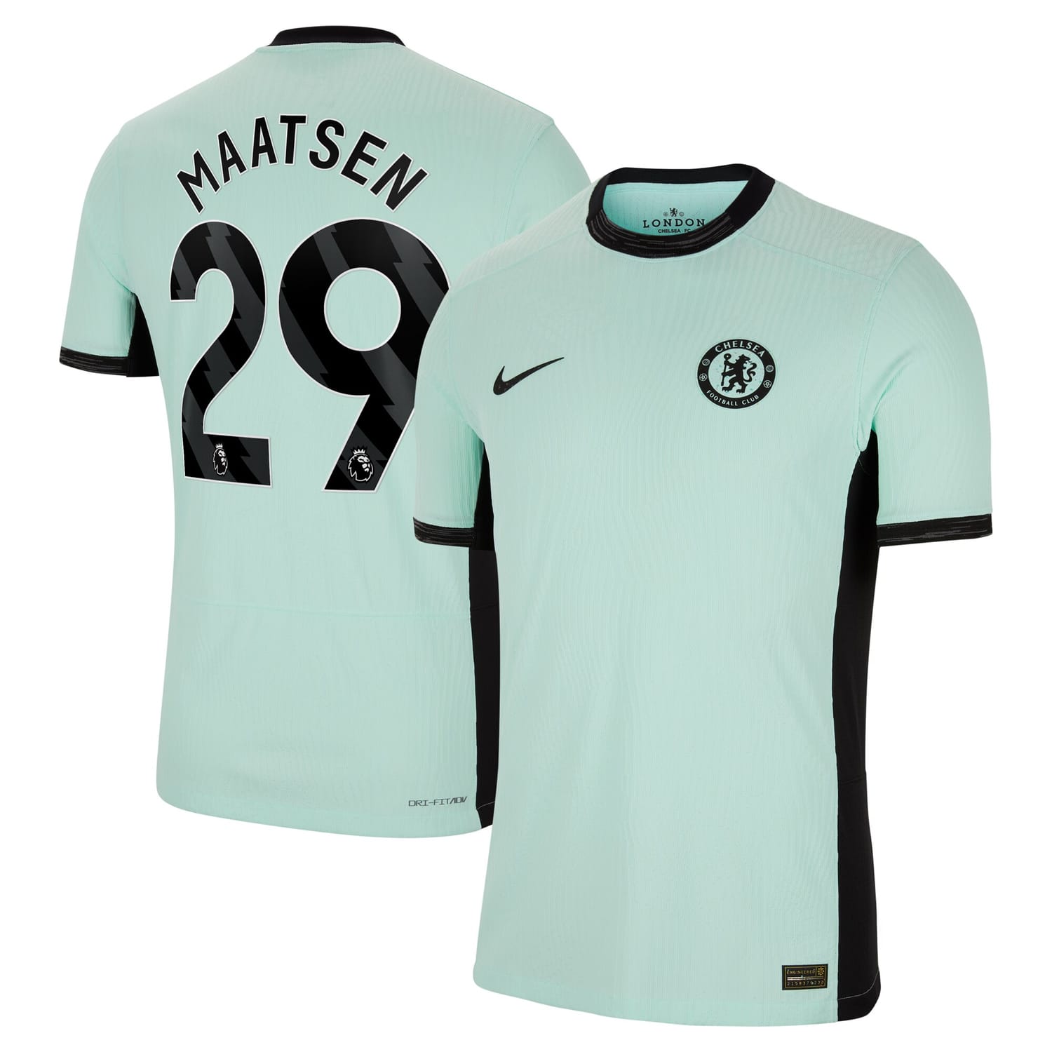 Premier League Chelsea Third Authentic Jersey Shirt 2023-24 player Ian Maatsen 29 printing for Men