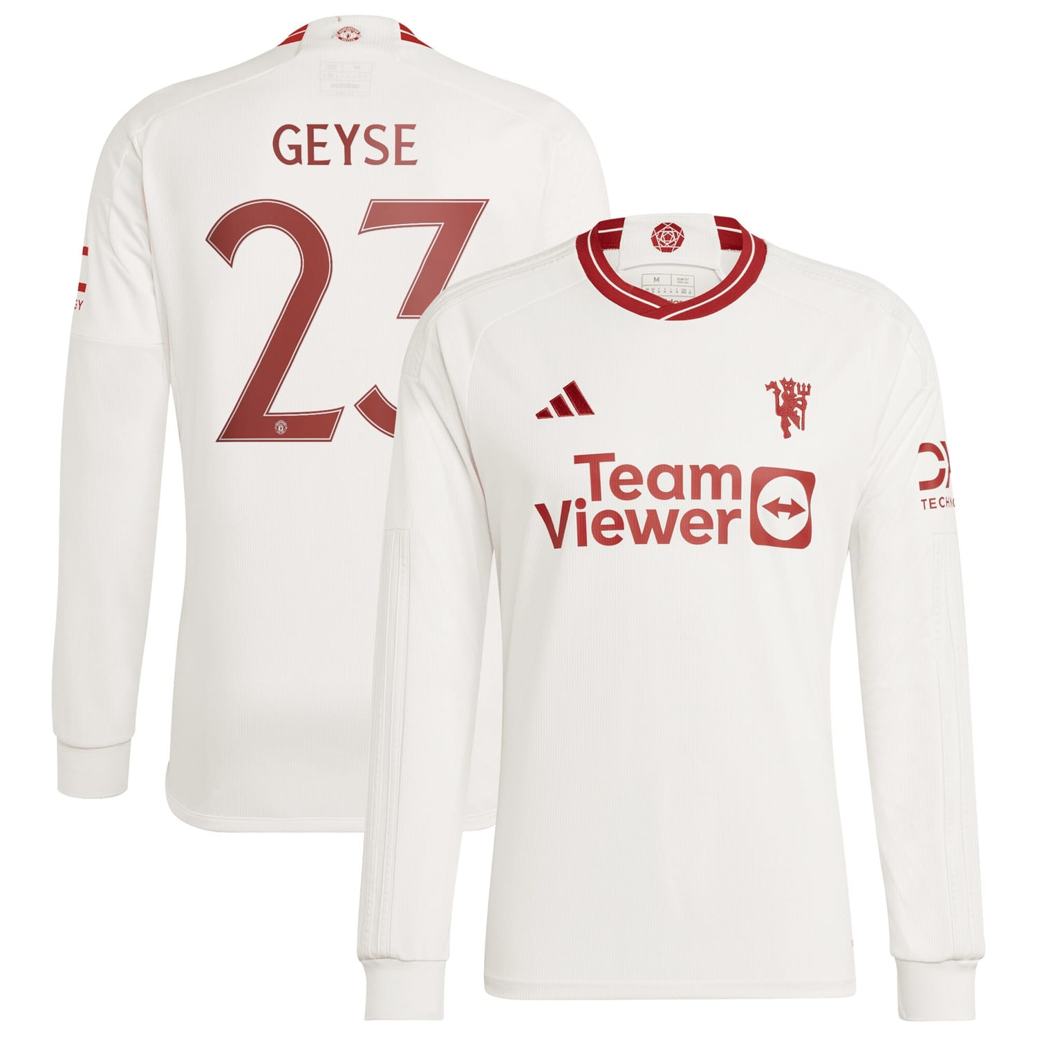 Premier League Manchester United Third WSL Jersey Shirt Long Sleeve 2023-24 player Geyse Da Silva Ferreira printing for Men