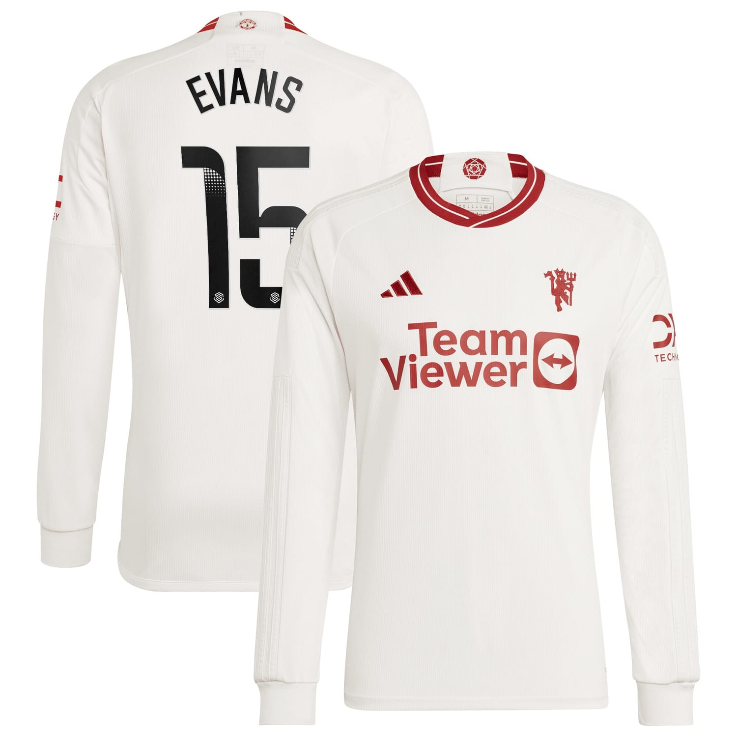 Premier League Manchester United Third WSL Jersey Shirt Long Sleeve 2023-24 player Gemma Evans printing for Men