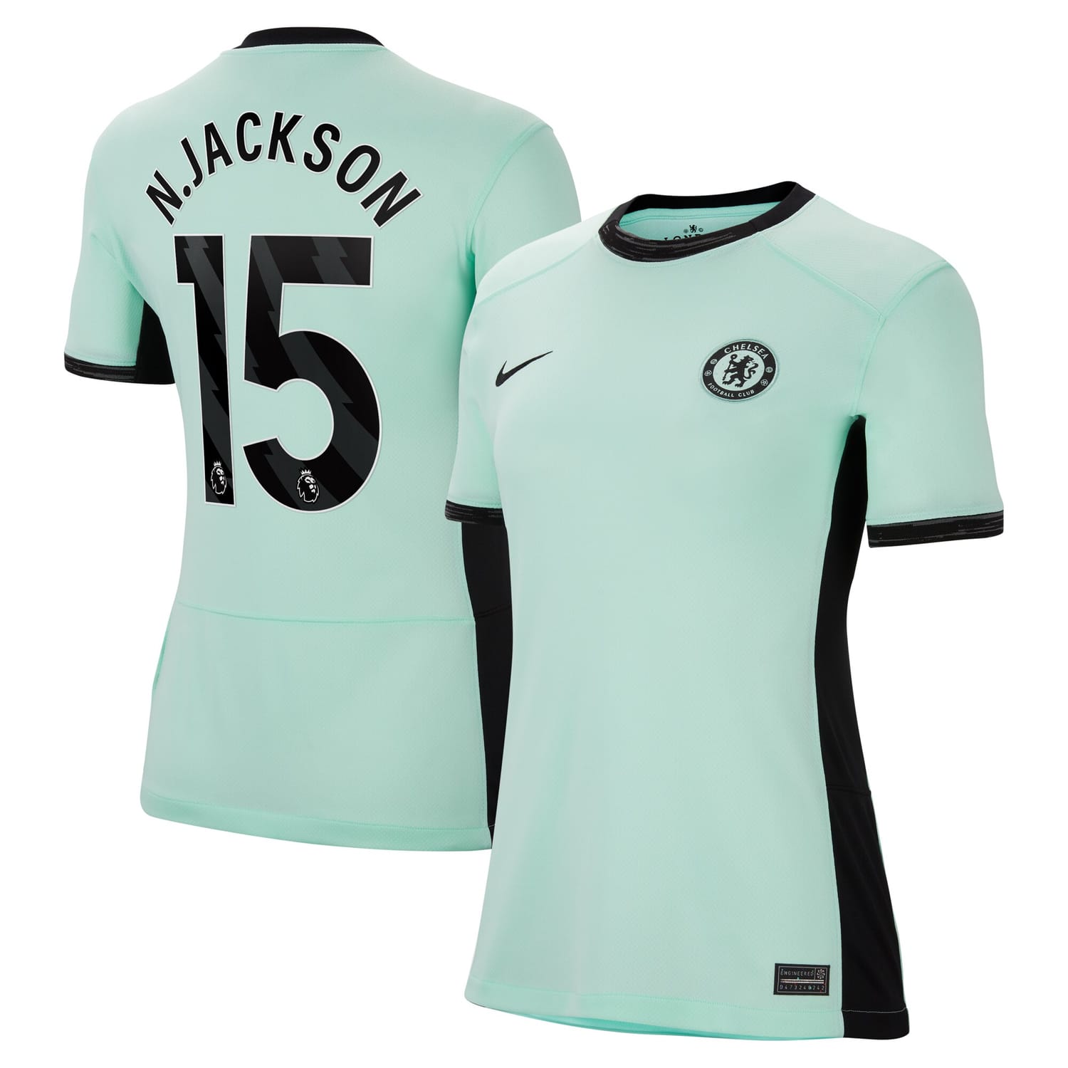 Premier League Chelsea Third Jersey Shirt 2023-24 player Nicolas Jackson 15 printing for Women