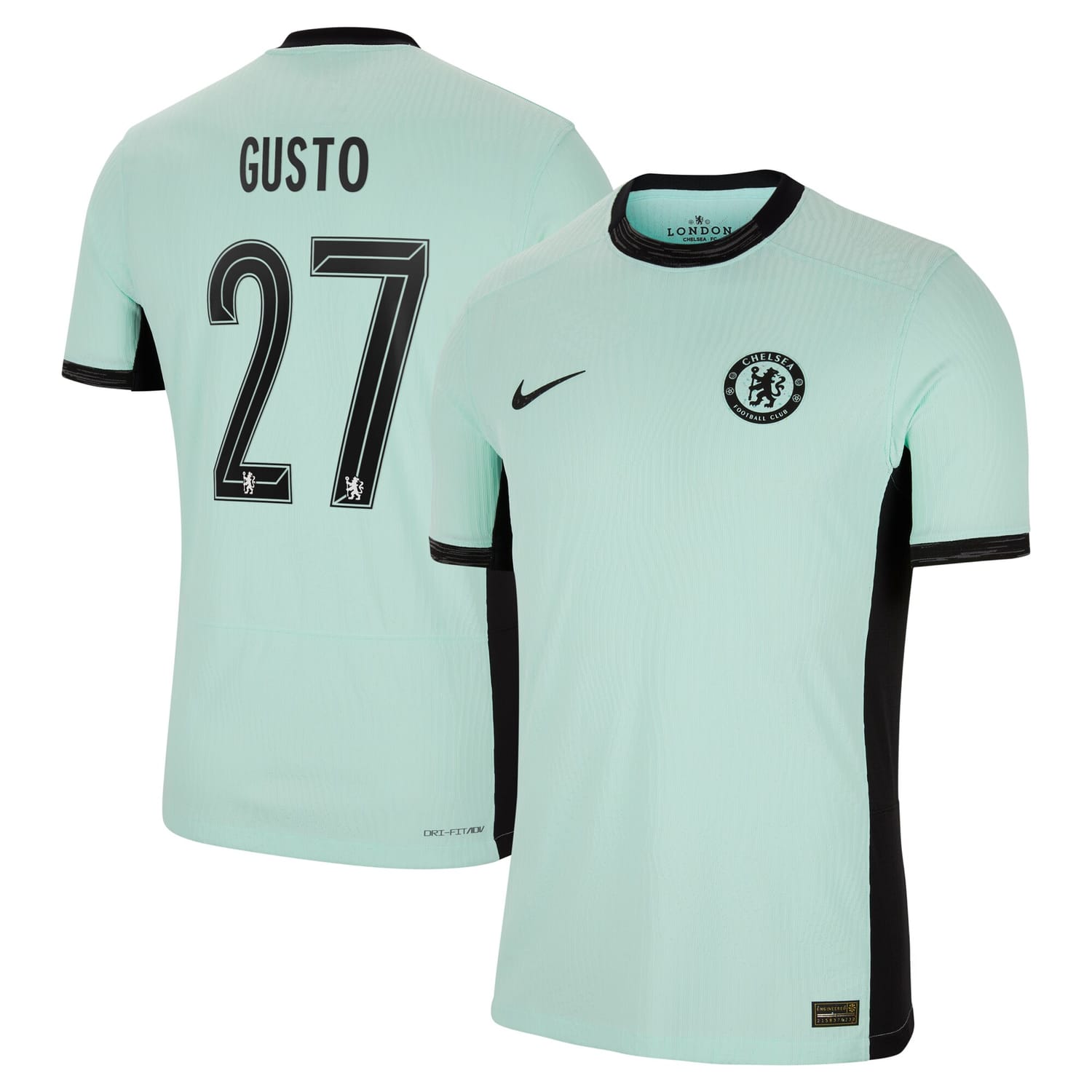 Premier League Chelsea Third Cup Authentic Jersey Shirt 2023-24 player Malo Gusto 27 printing for Men