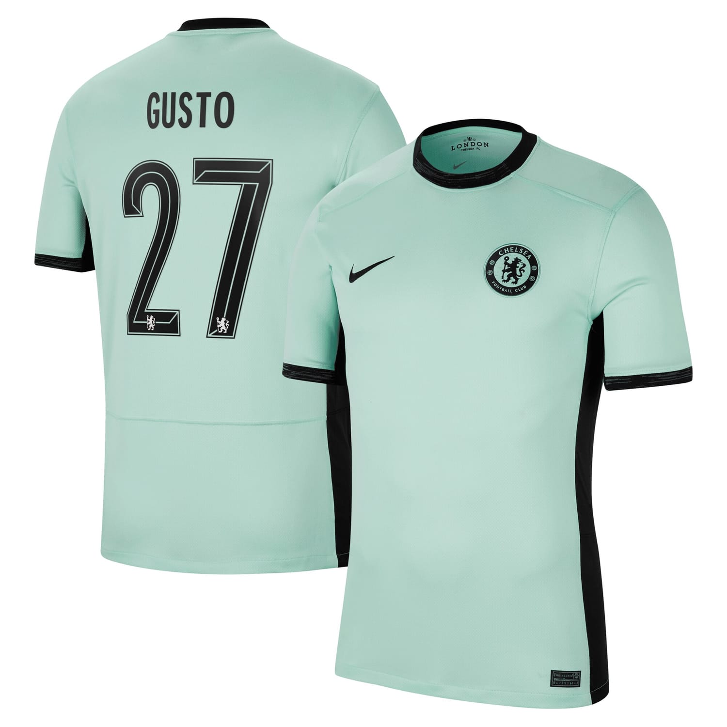 Premier League Chelsea Third Cup Jersey Shirt 2023-24 player Malo Gusto 27 printing for Men