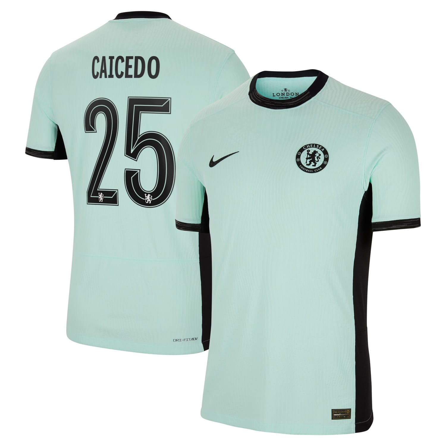Premier League Chelsea Third Cup Authentic Jersey Shirt 2023-24 player Moisés Caicedo 25 printing for Men
