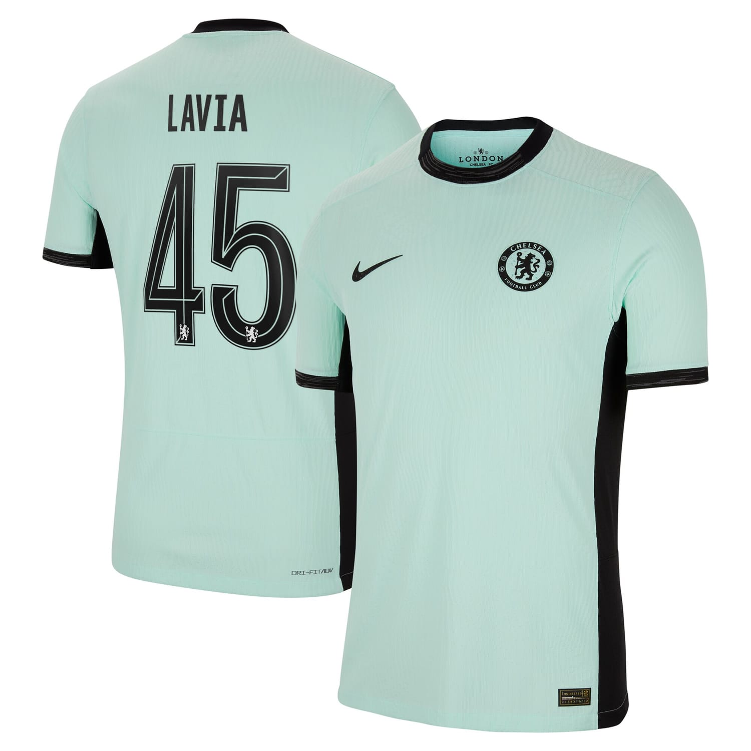 Premier League Chelsea Third Cup Authentic Jersey Shirt 2023-24 player Roméo Lavia 45 printing for Men