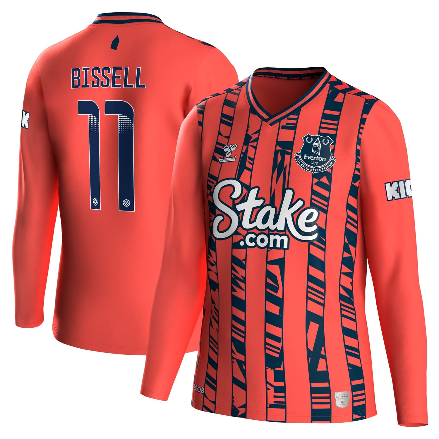 Premier League Everton Away WSL Jersey Shirt Long Sleeve 2023-24 player Emma Bissell printing for Men