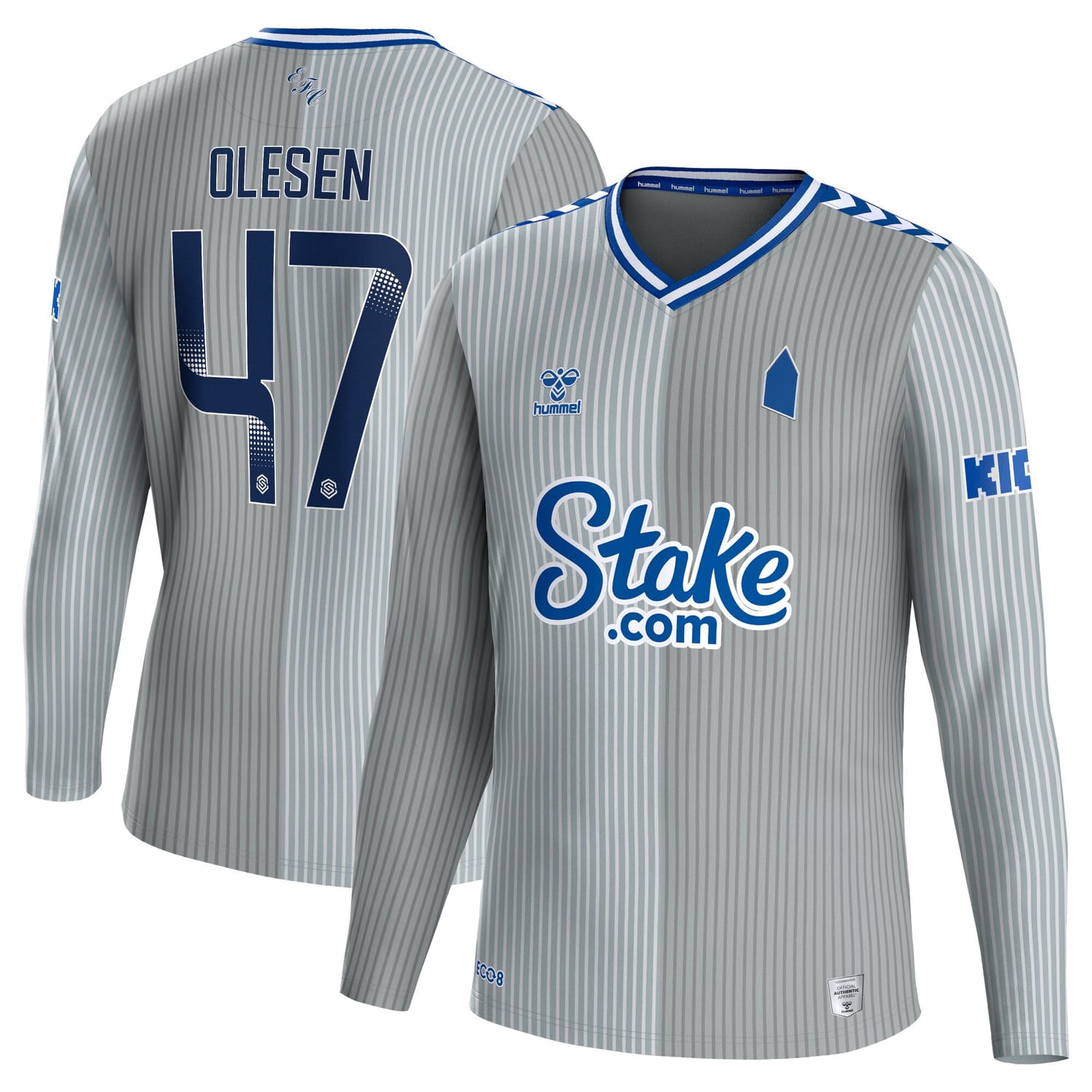 Premier League Everton Third WSL Jersey Shirt Long Sleeve 2023-24 player Karoline Olesen 47 printing for Men