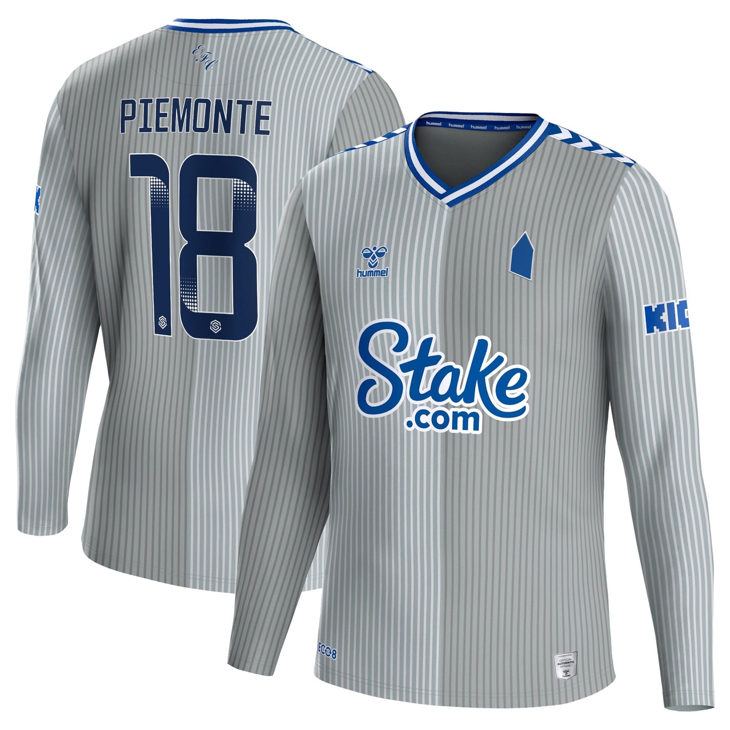 Premier League Everton Third WSL Jersey Shirt Long Sleeve 2023-24 player Martina Piemonte 18 printing for Men
