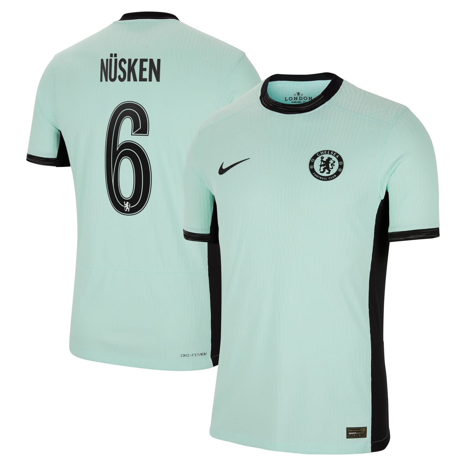 Premier League Chelsea Third Authentic Jersey Shirt 2023-24 player Sjoeke Nüsken 6 printing for Men