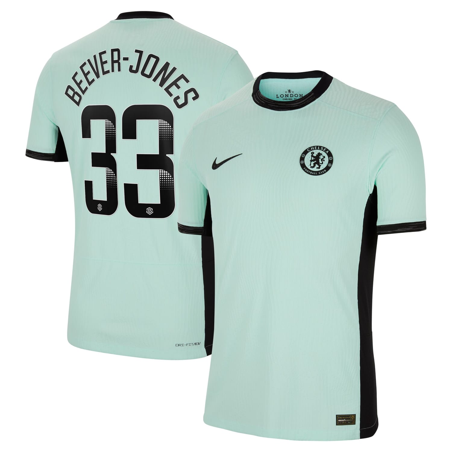 Premier League Chelsea Third WSL Authentic Jersey Shirt 2023-24 player Aggie Beever-Jones 33 printing for Men