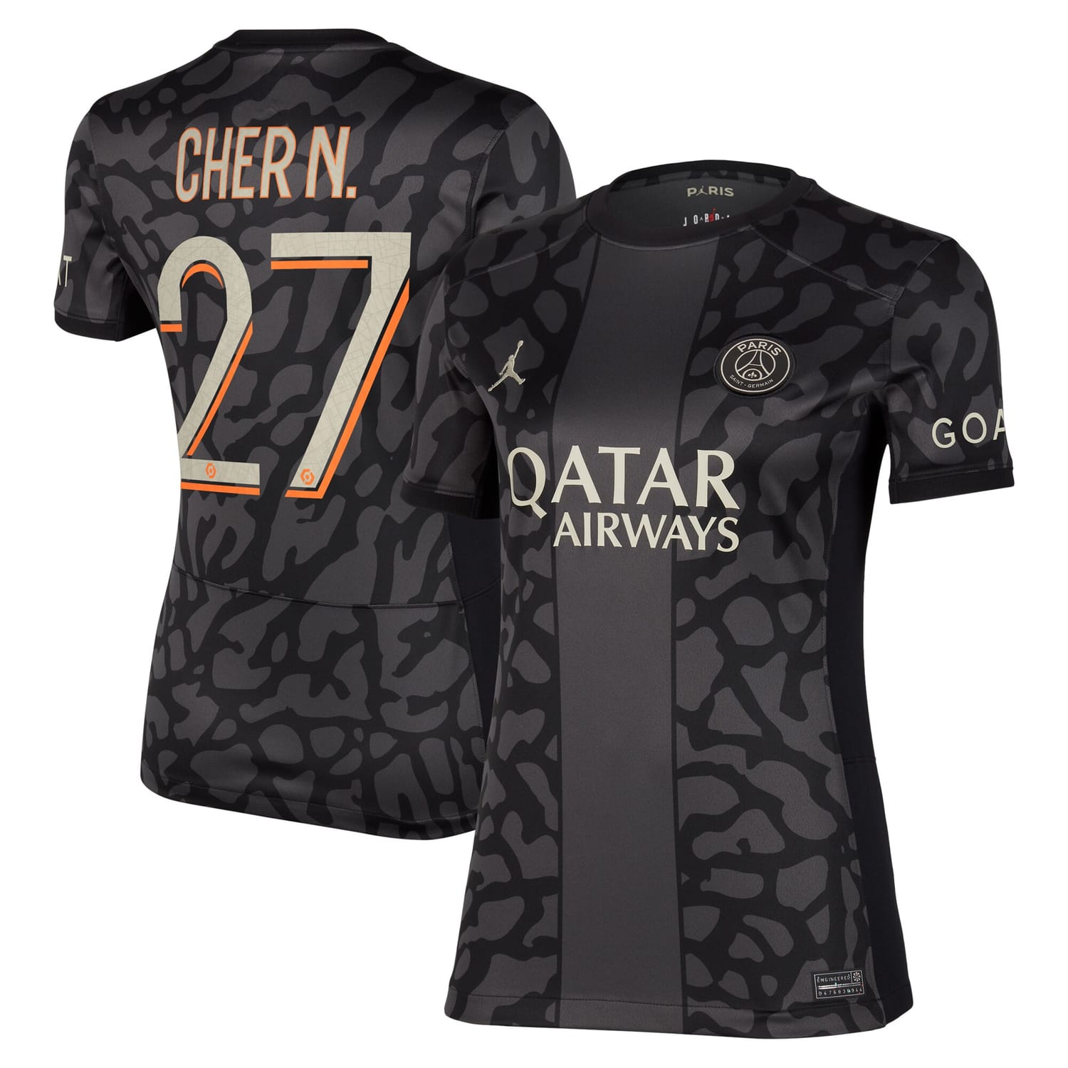 Ligue 1 Paris Saint-Germain Third Jersey Shirt 2023-24 player Cher Ndour 27 printing for Women