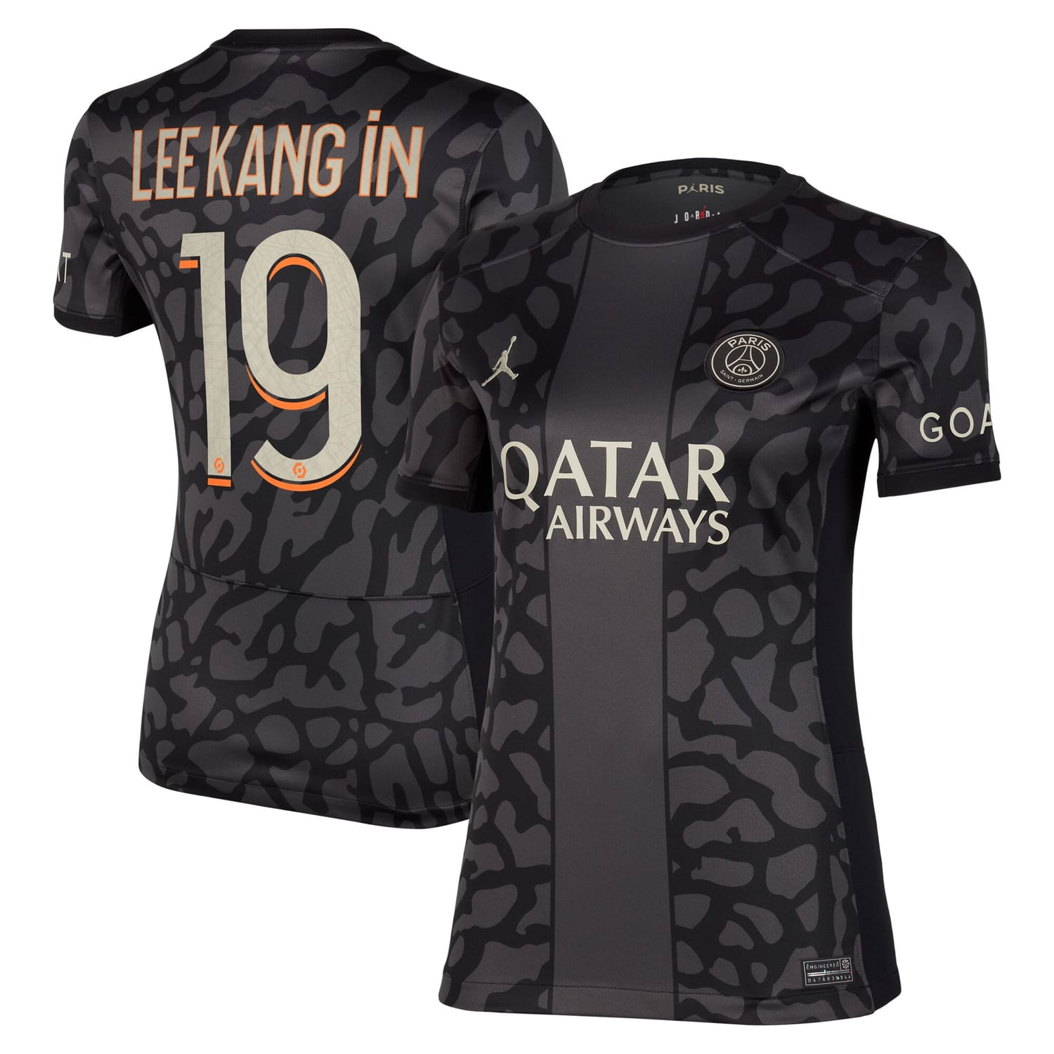Ligue 1 Paris Saint-Germain Third Jersey Shirt 2023-24 player Lee Kang In 19 printing for Women