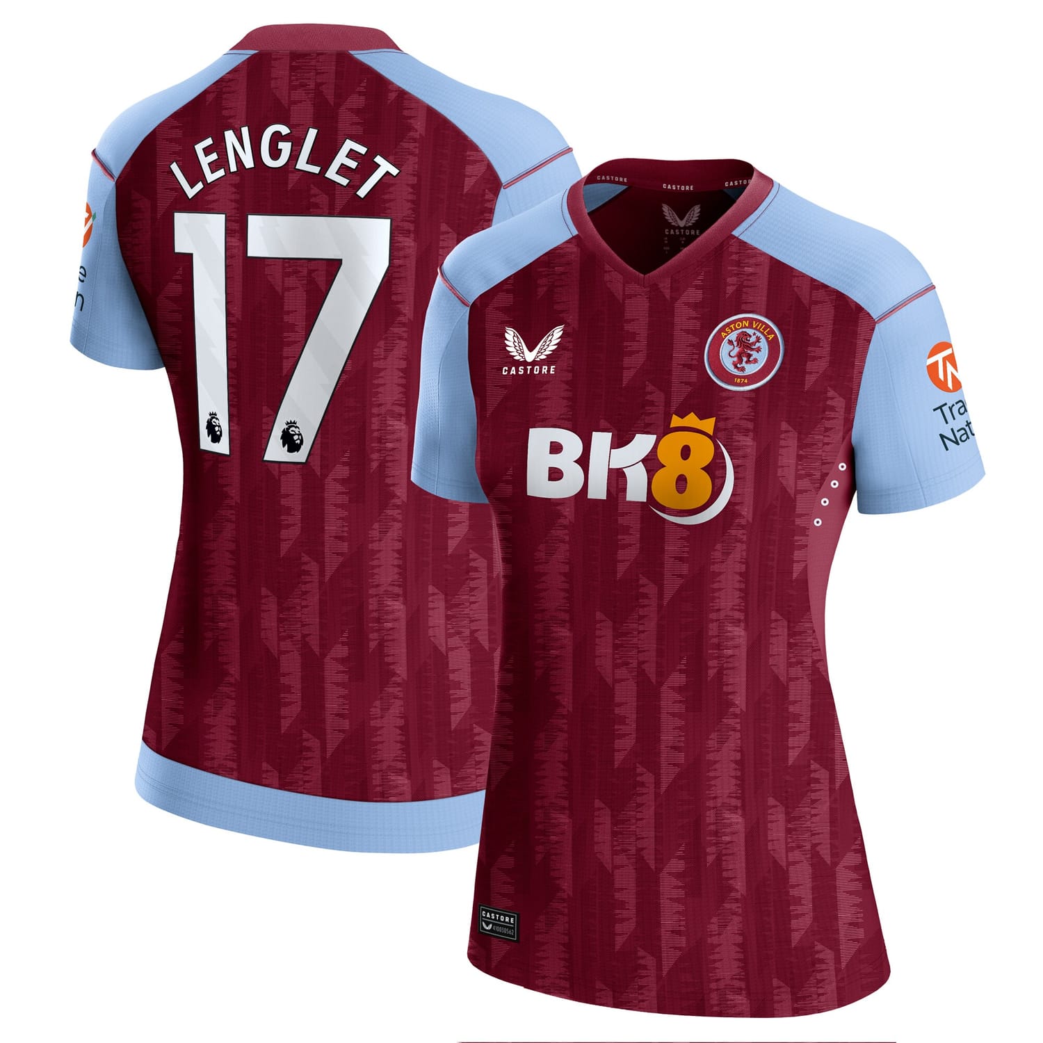 Premier League Aston Villa Home Pro Jersey Shirt 2023-24 player Clément Lenglet 17 printing for Women