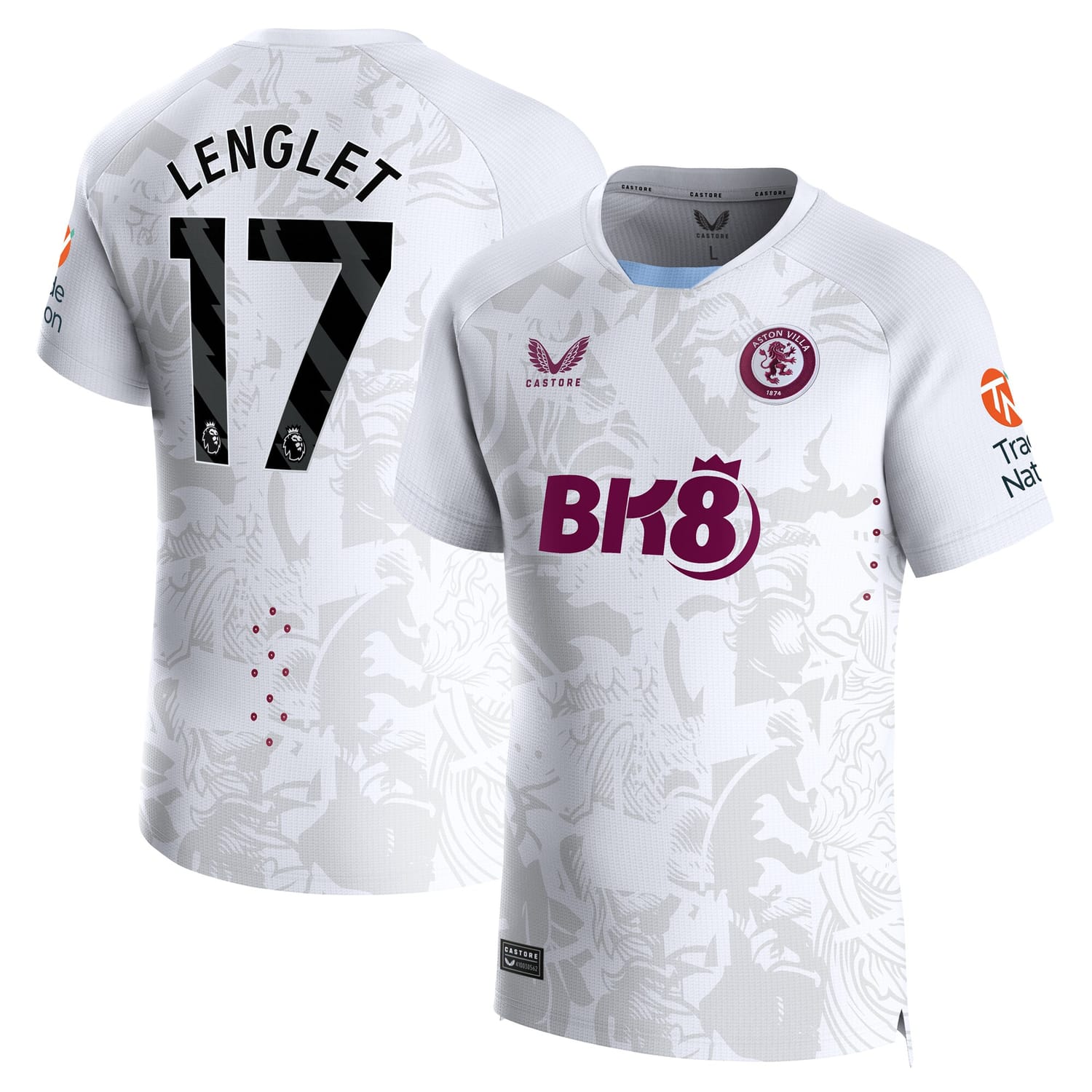 Premier League Aston Villa Away Pro Jersey Shirt 2023-24 player Clément Lenglet printing for Men