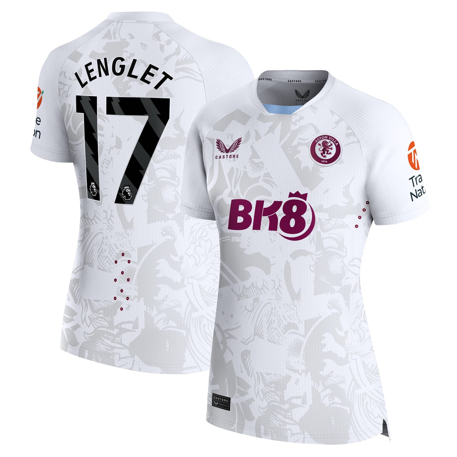 Premier League Aston Villa Away Pro Jersey Shirt 2023-24 player Clément Lenglet printing for Women