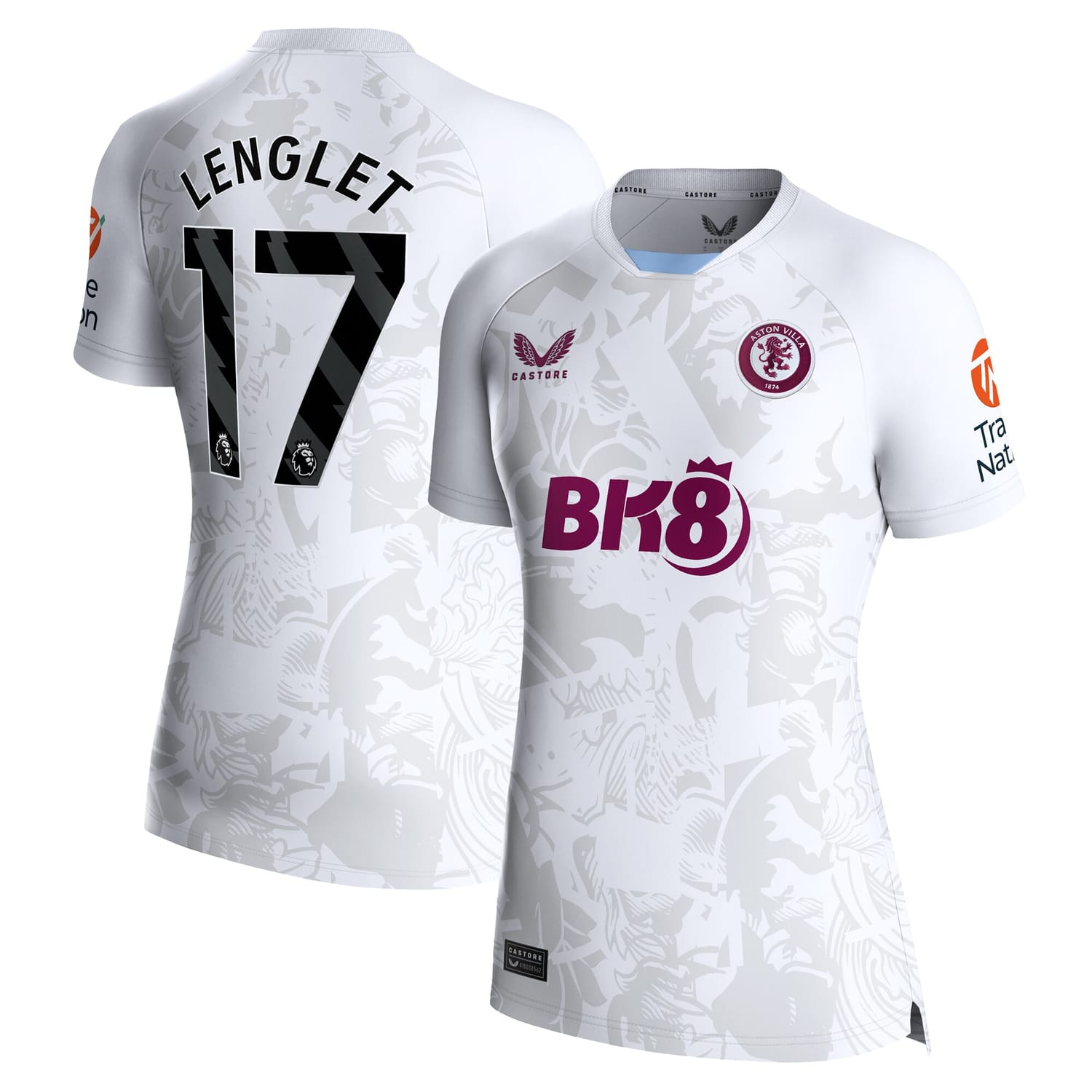 Premier League Aston Villa Away Jersey Shirt 2023-24 player Clément Lenglet printing for Women