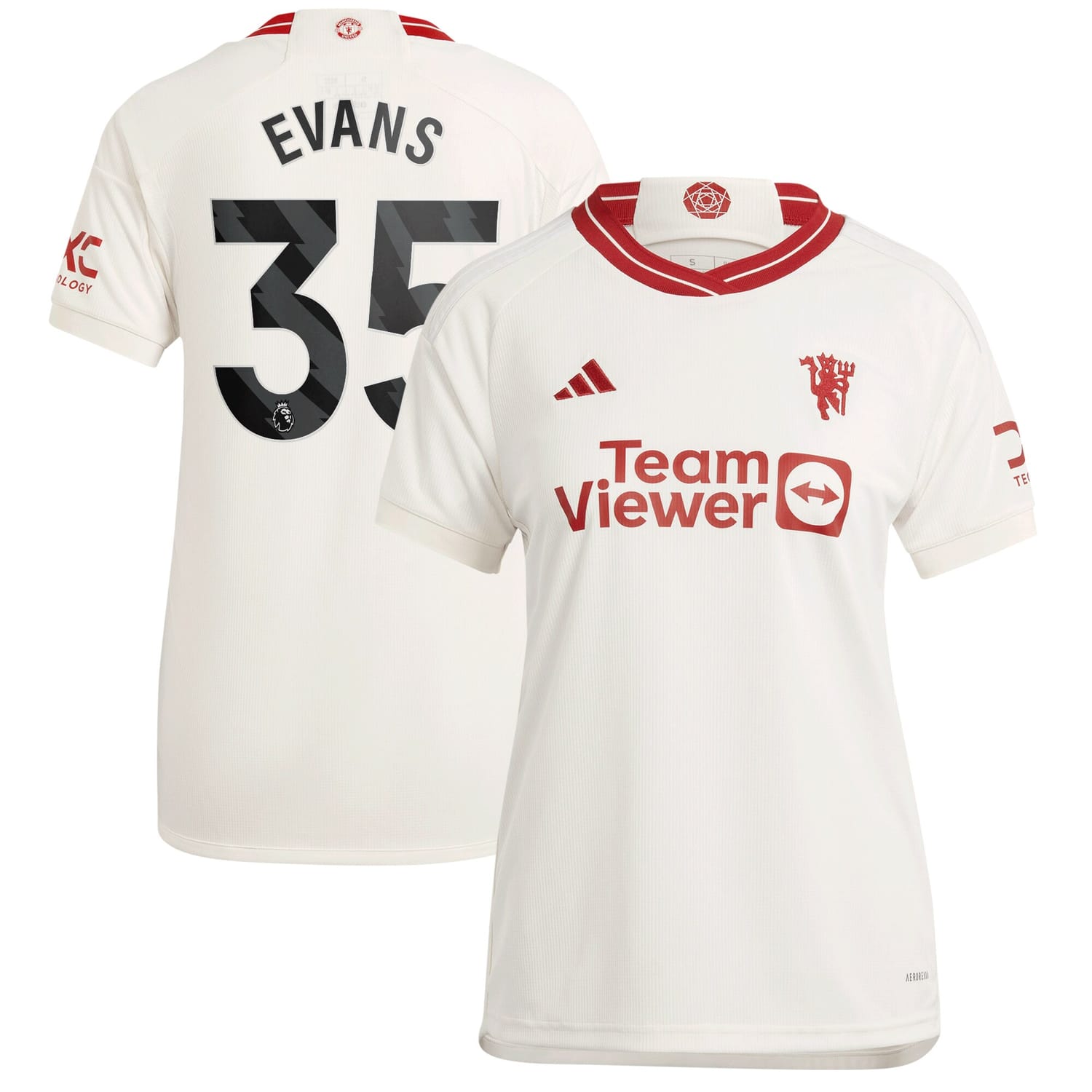 Premier League Manchester United Third Jersey Shirt 2023-24 player Jonny Evans 35 printing for Women