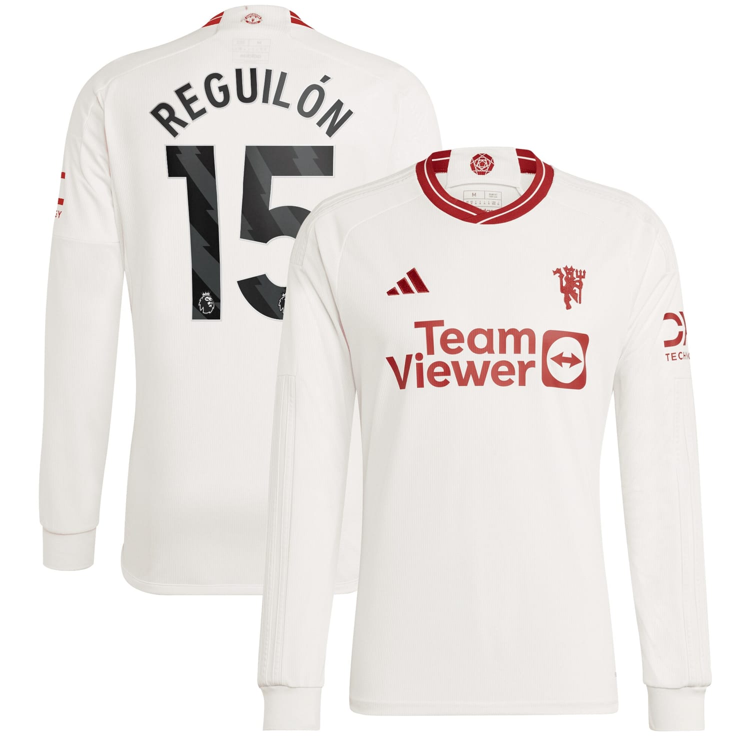 Premier League Manchester United Third Jersey Shirt Long Sleeve 2023-24 player Sergio Reguilón 15 printing for Men