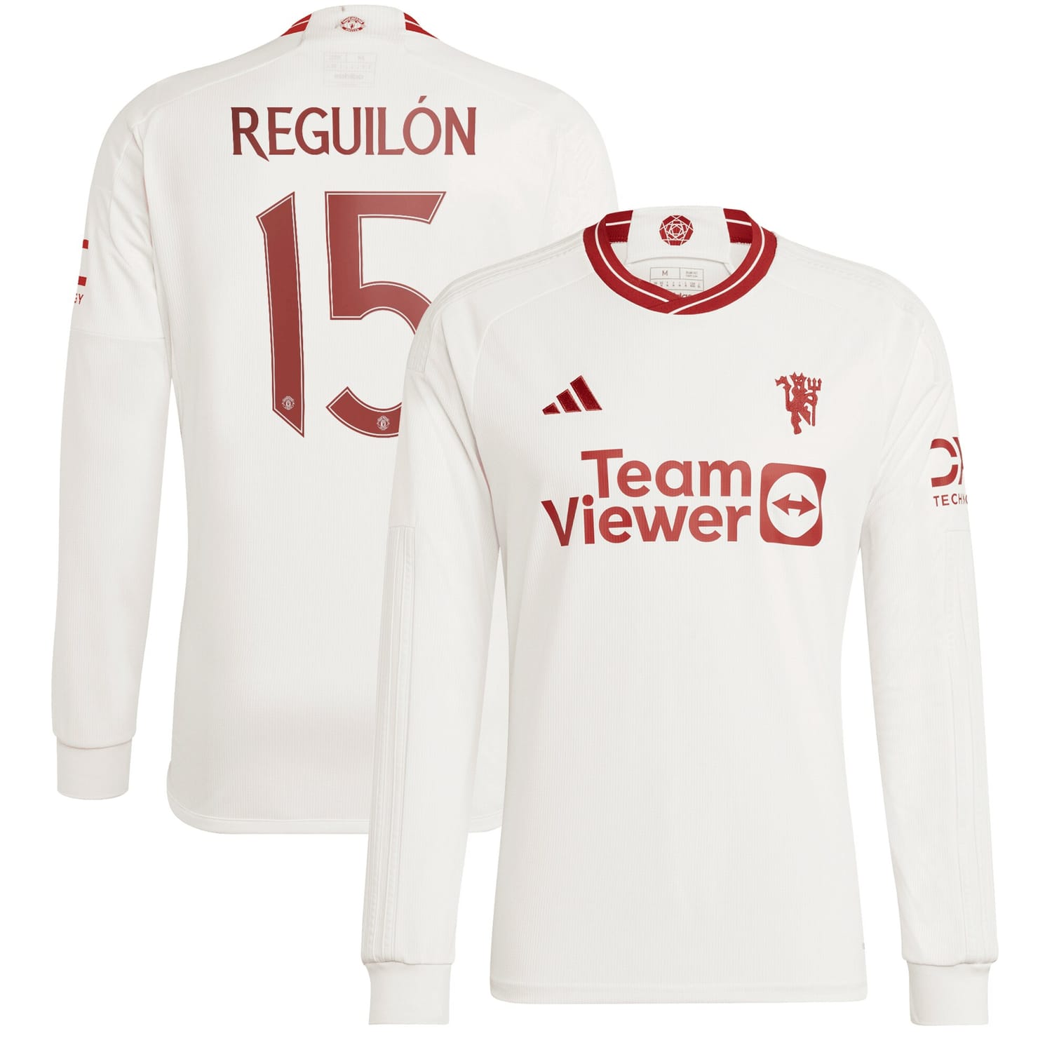 Premier League Manchester United Third Cup Jersey Shirt Long Sleeve 2023-24 player Sergio Reguilón 15 printing for Men