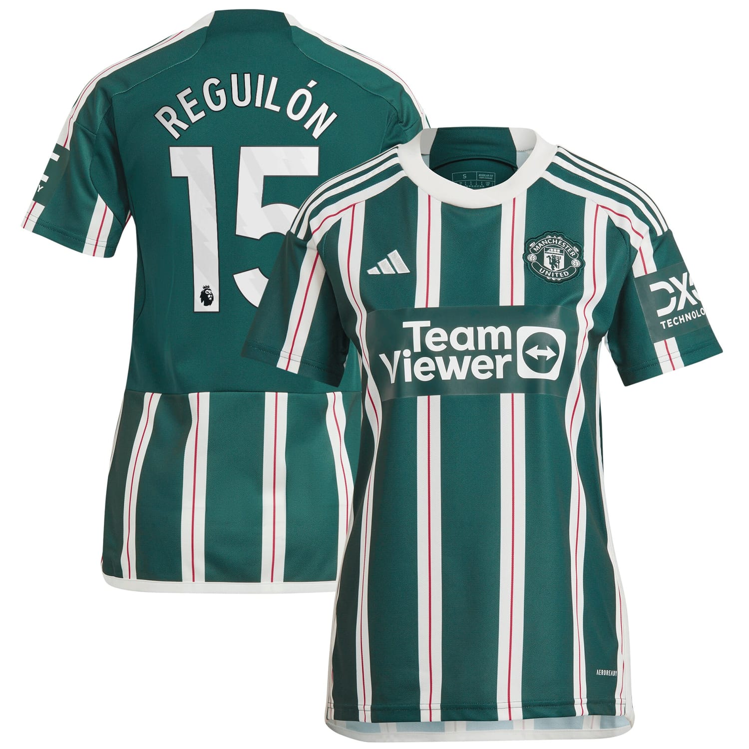 Premier League Manchester United Away Jersey Shirt Green 2023-24 player Sergio Reguilón printing for Women