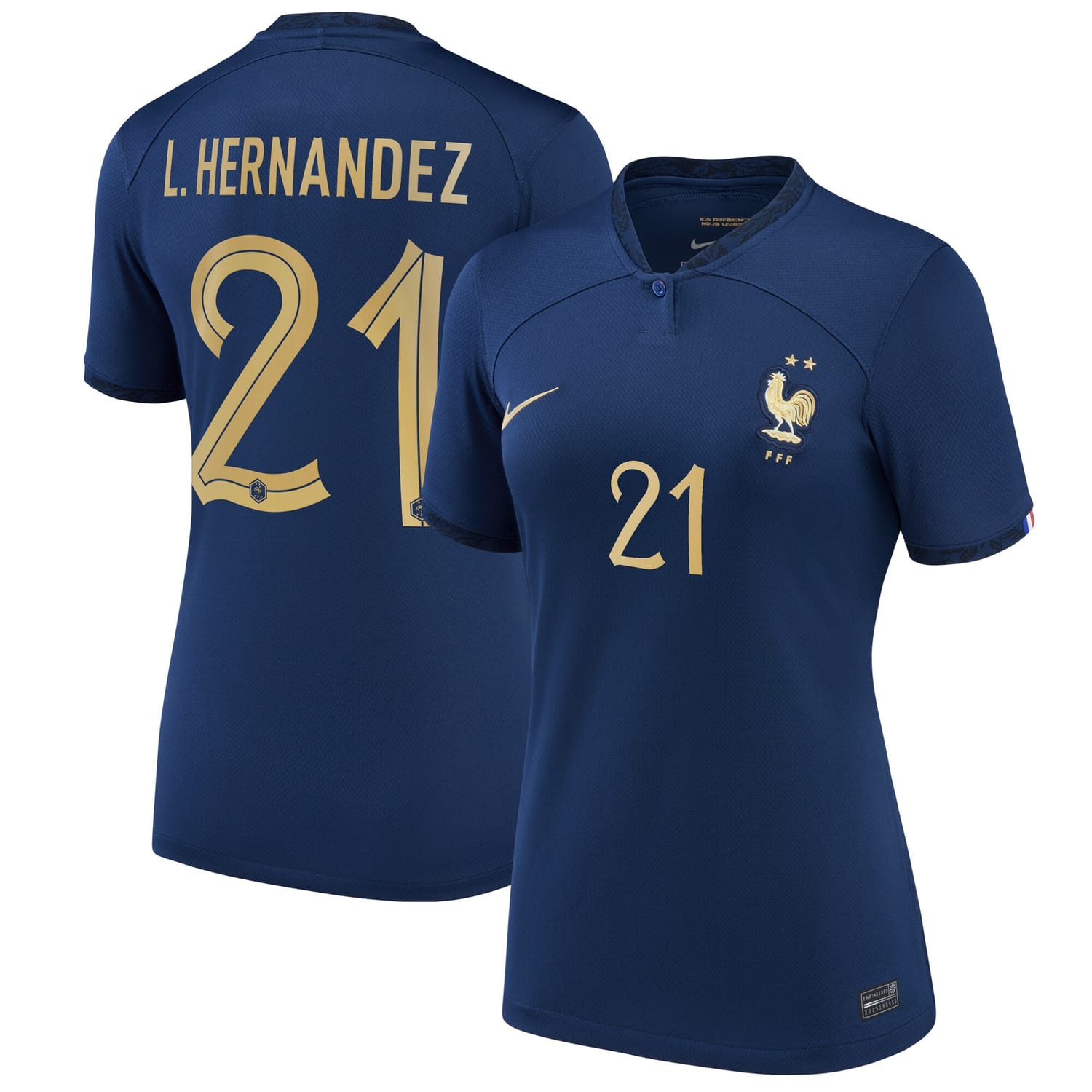 France National Team Home Jersey Shirt 2022 player Lucas Hernandez 21 printing for Women