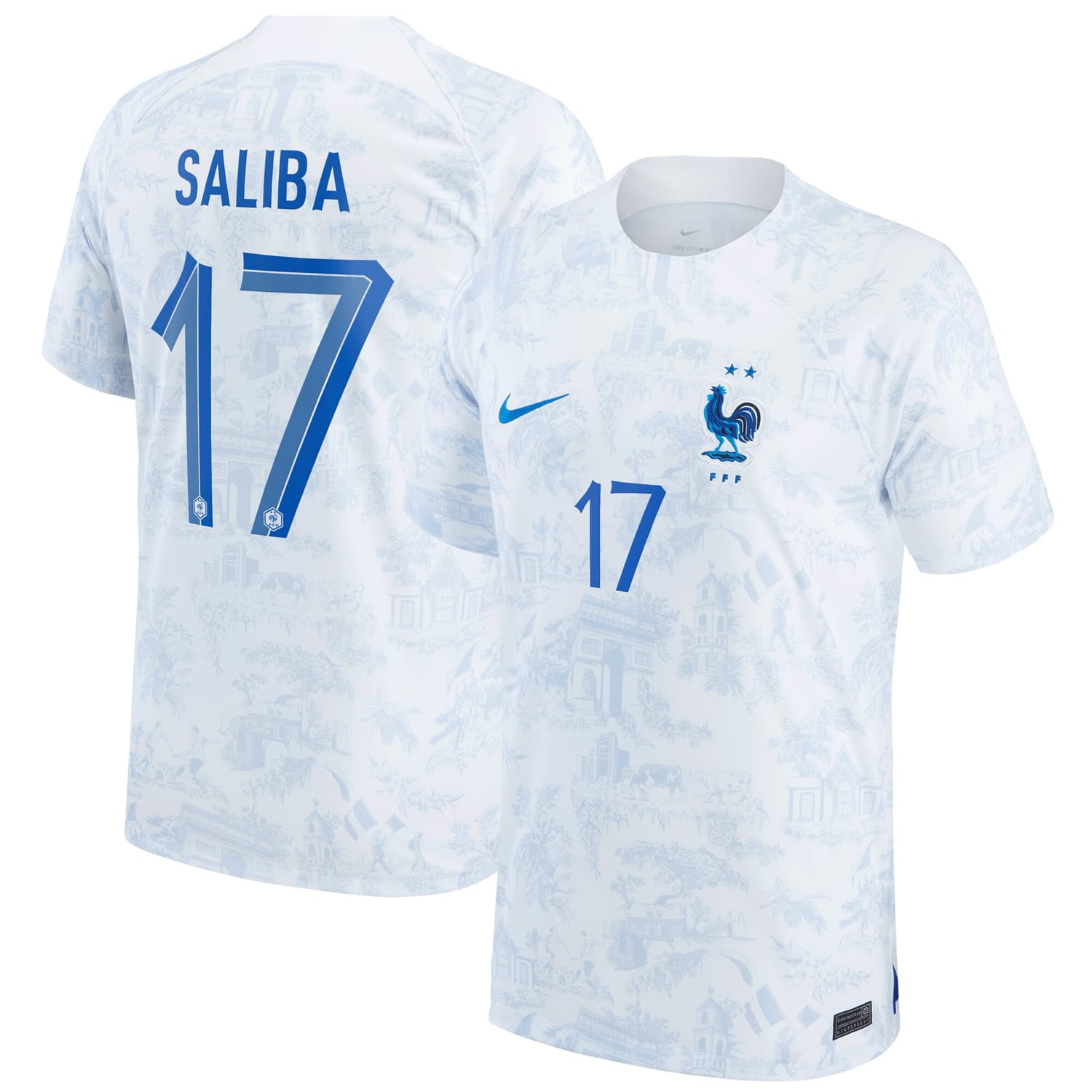 France National Team Away Jersey Shirt 2022 player William Saliba 17 printing for Men