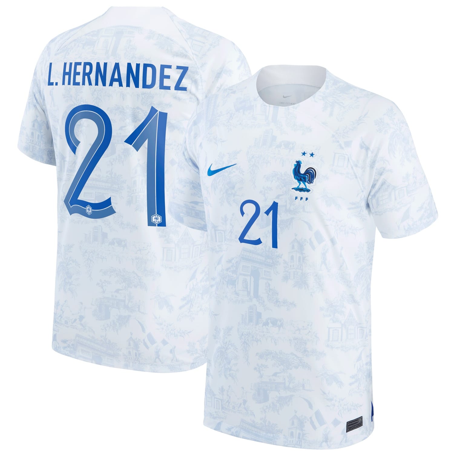 France National Team Away Jersey Shirt 2022 player Lucas Hernandez 21 printing for Men