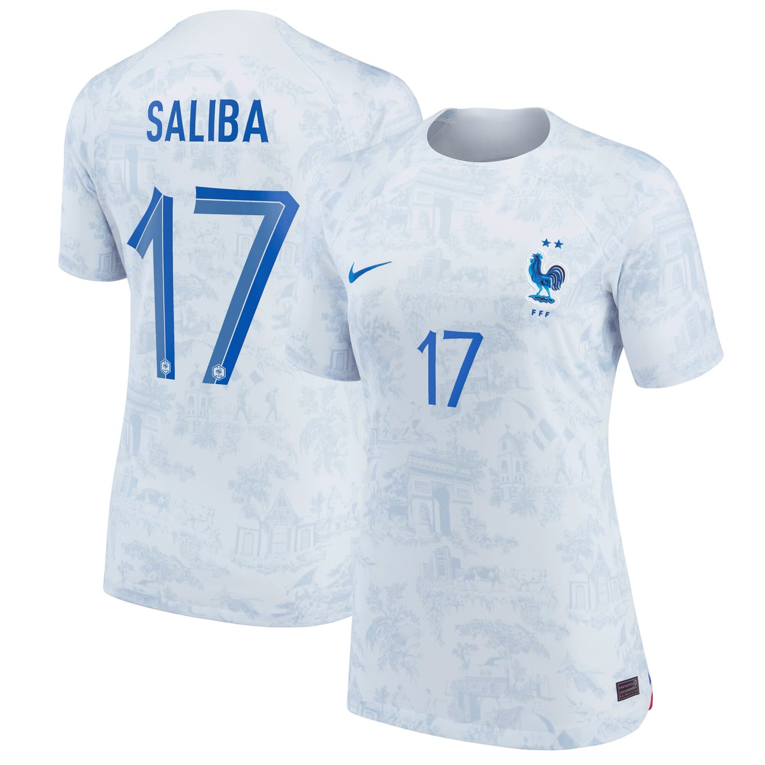 France National Team Away Jersey Shirt 2022 player William Saliba 17 printing for Women
