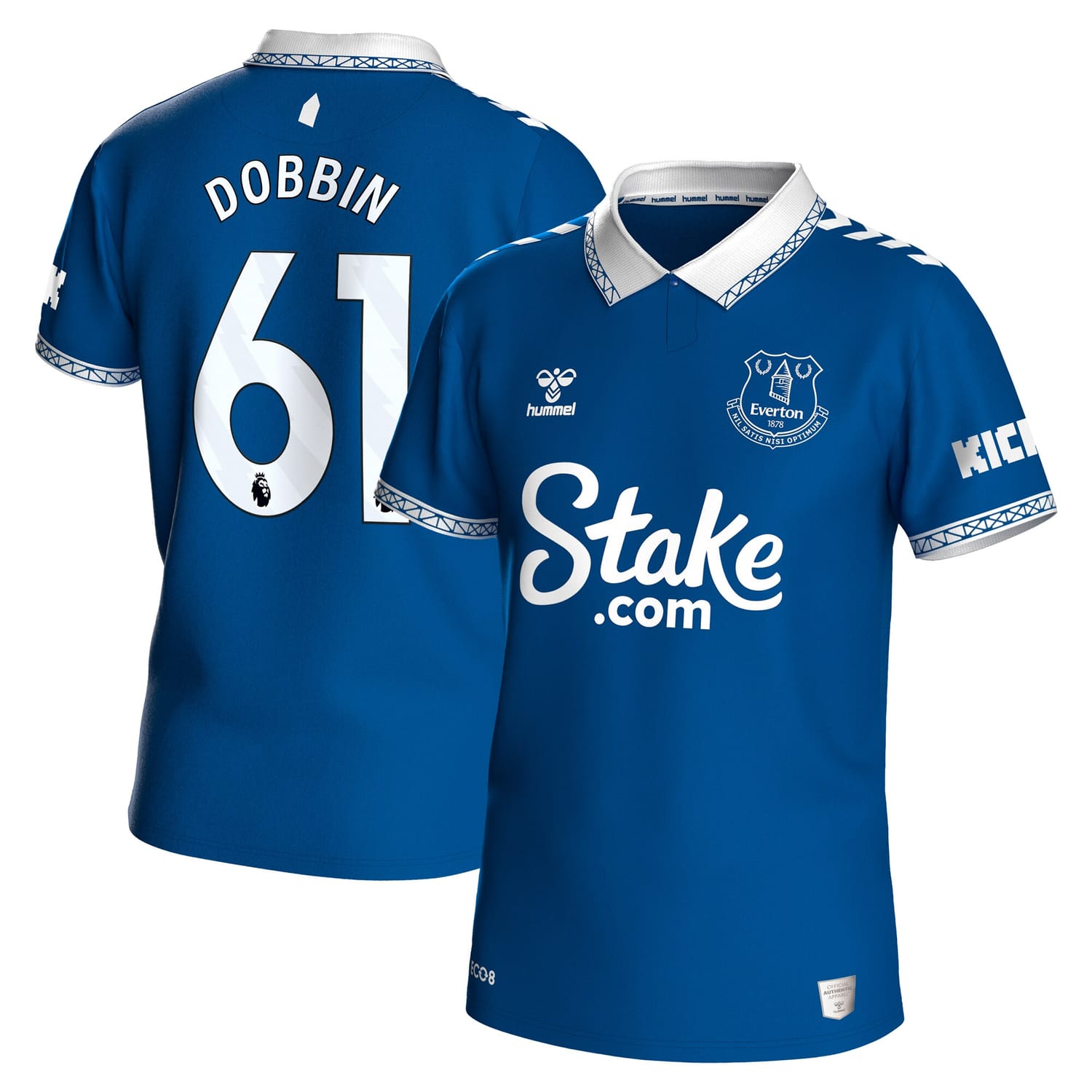 Premier League Everton Home Jersey Shirt 2023-24 player Lewis Dobbin 61 printing for Men