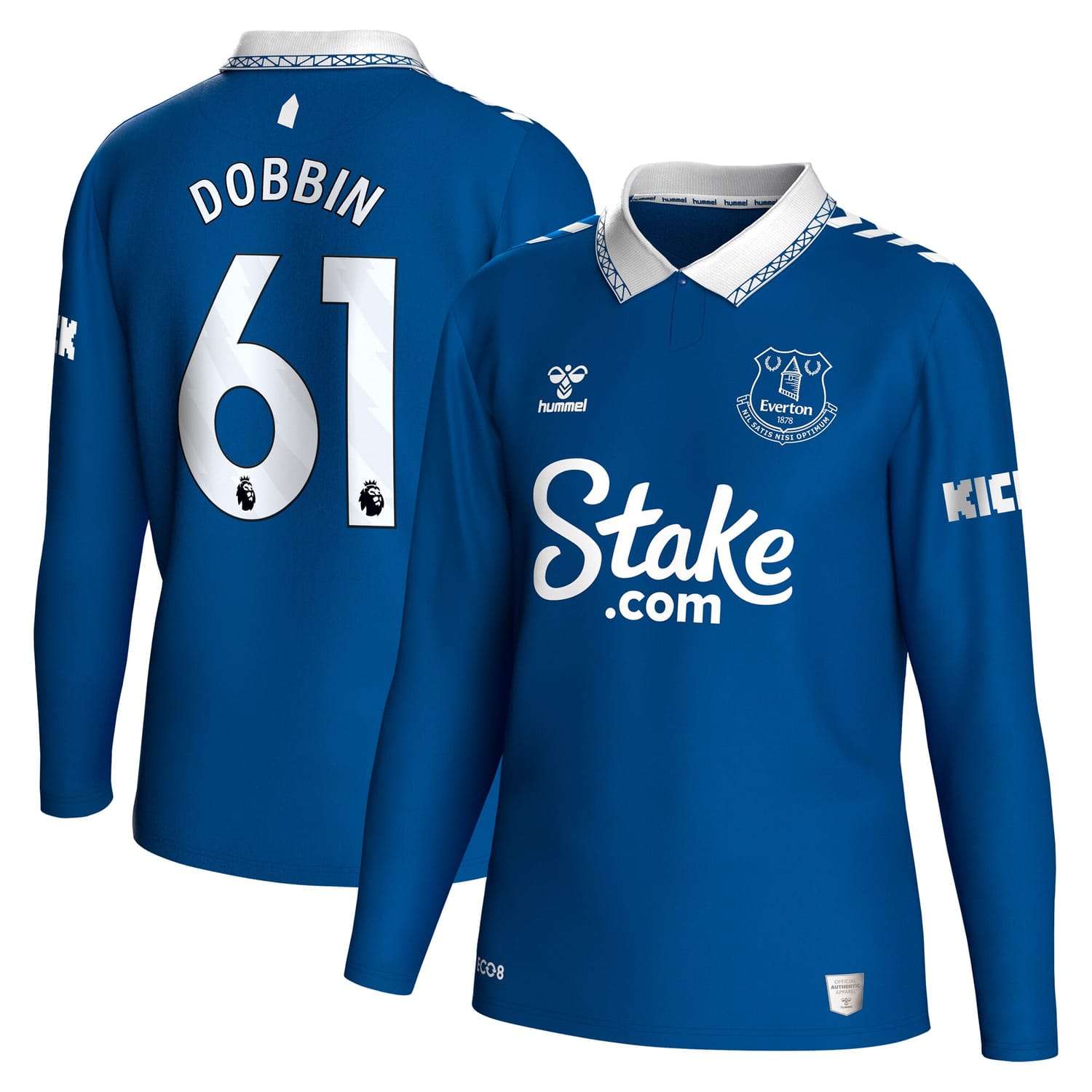 Premier League Everton Home Jersey Shirt Long Sleeve 2023-24 player Lewis Dobbin 61 printing for Men