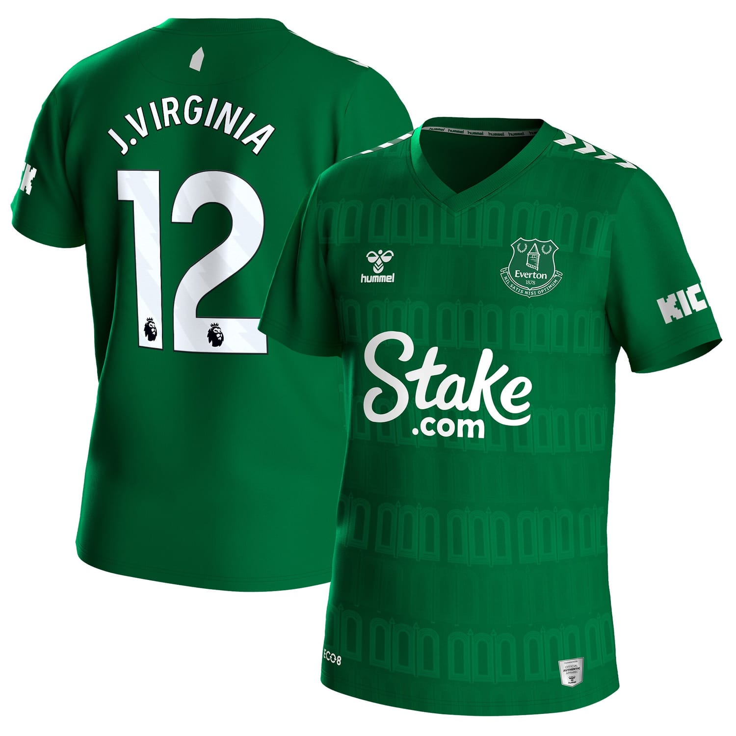 Premier League Everton Home Goalkeeper Jersey Shirt 2023-24 player J.Virginia 12 printing for Men