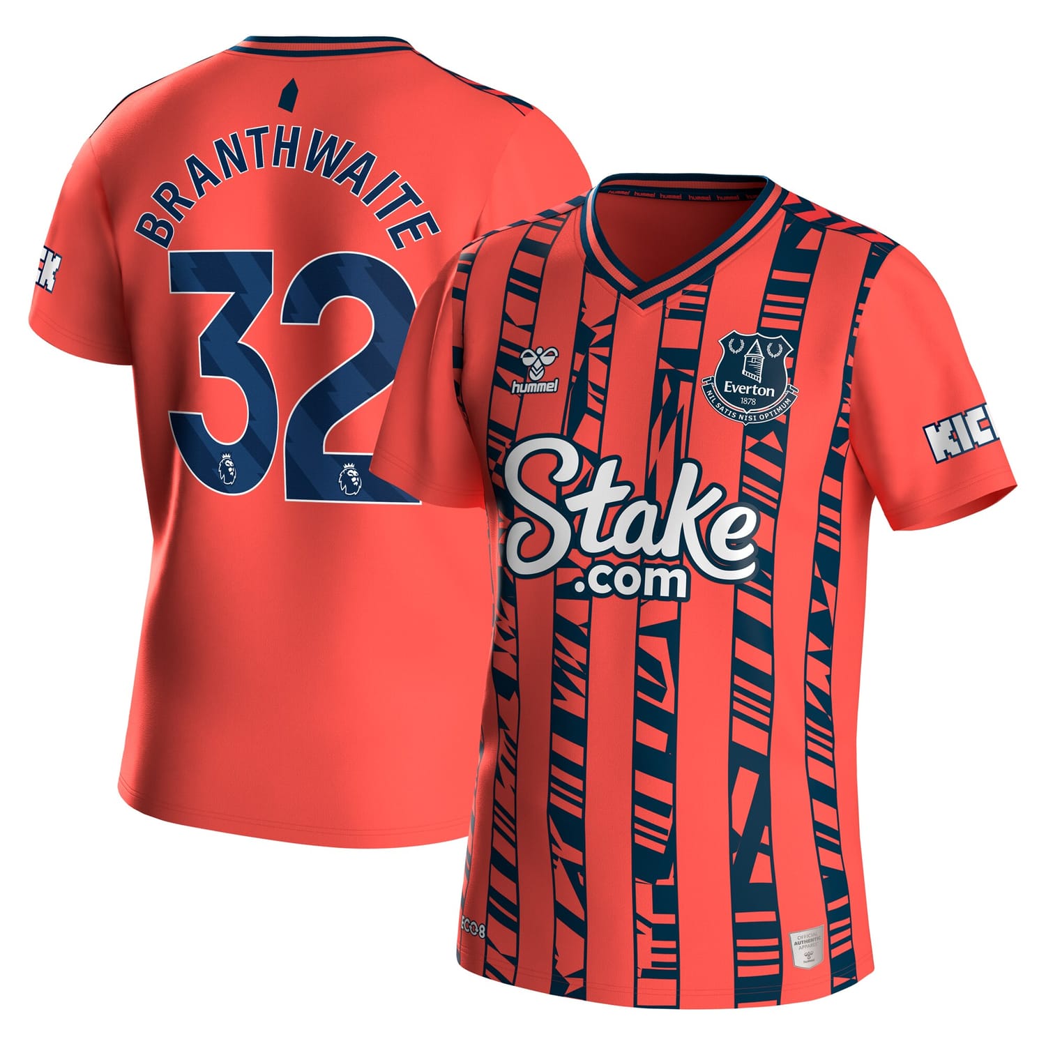 Premier League Everton Away Jersey Shirt 2023-24 player Jarrad Branthwaite 32 printing for Men