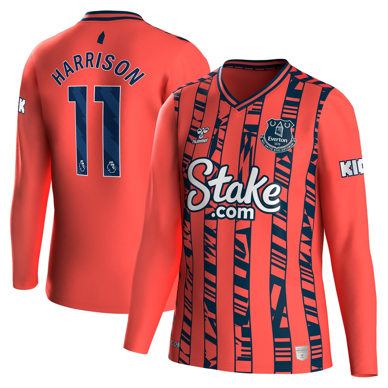 Premier League Everton Away Jersey Shirt Long Sleeve 2023-24 player Jack Harrison 11 printing for Men